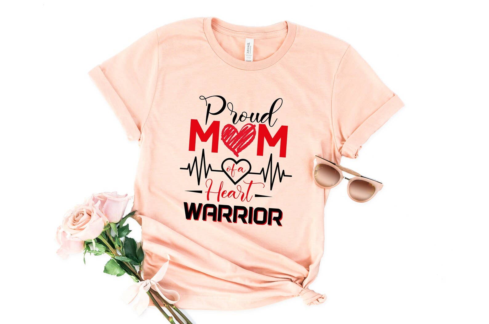 Proud Mom of A Heart Warrior T-Shirt Hoodie, Sweatshirt | PodTeesHub.com