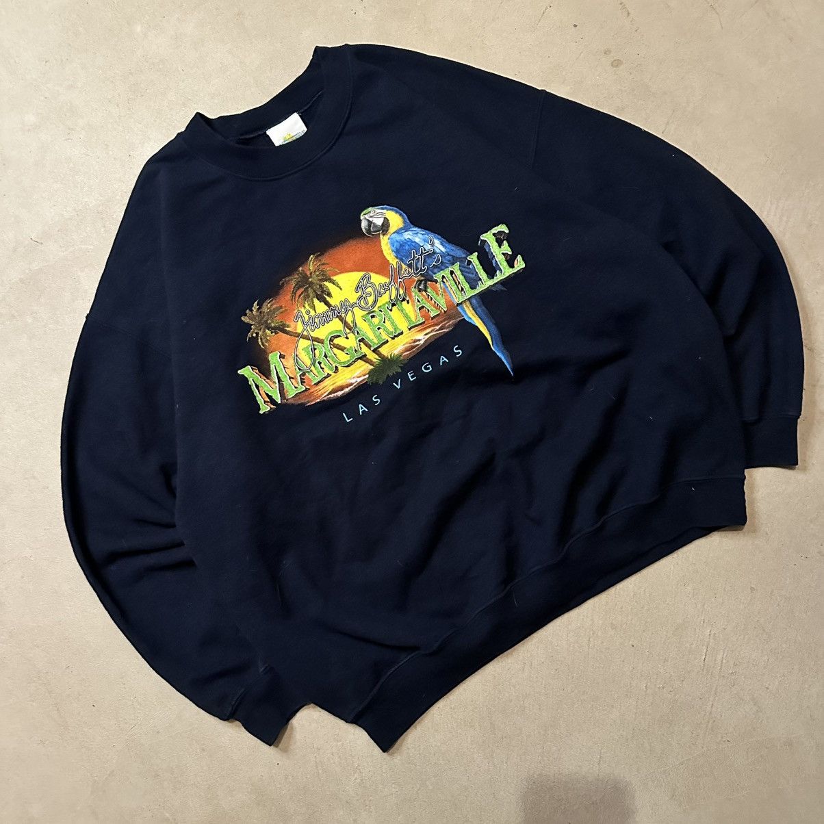 Band Tees Vintage 90s Navy Jimmy Buffett S Margaritaville Crewneck Hoodie, Sweatshirt | PodTeesHub.com