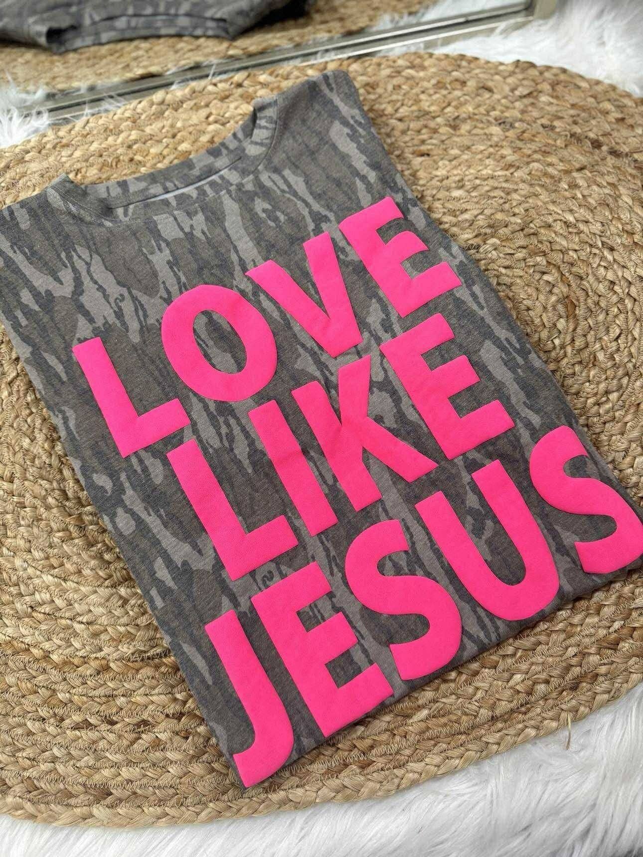 Love Like Jesus Camo Tee Hoodie, Sweatshirt | PodTeesHub.com