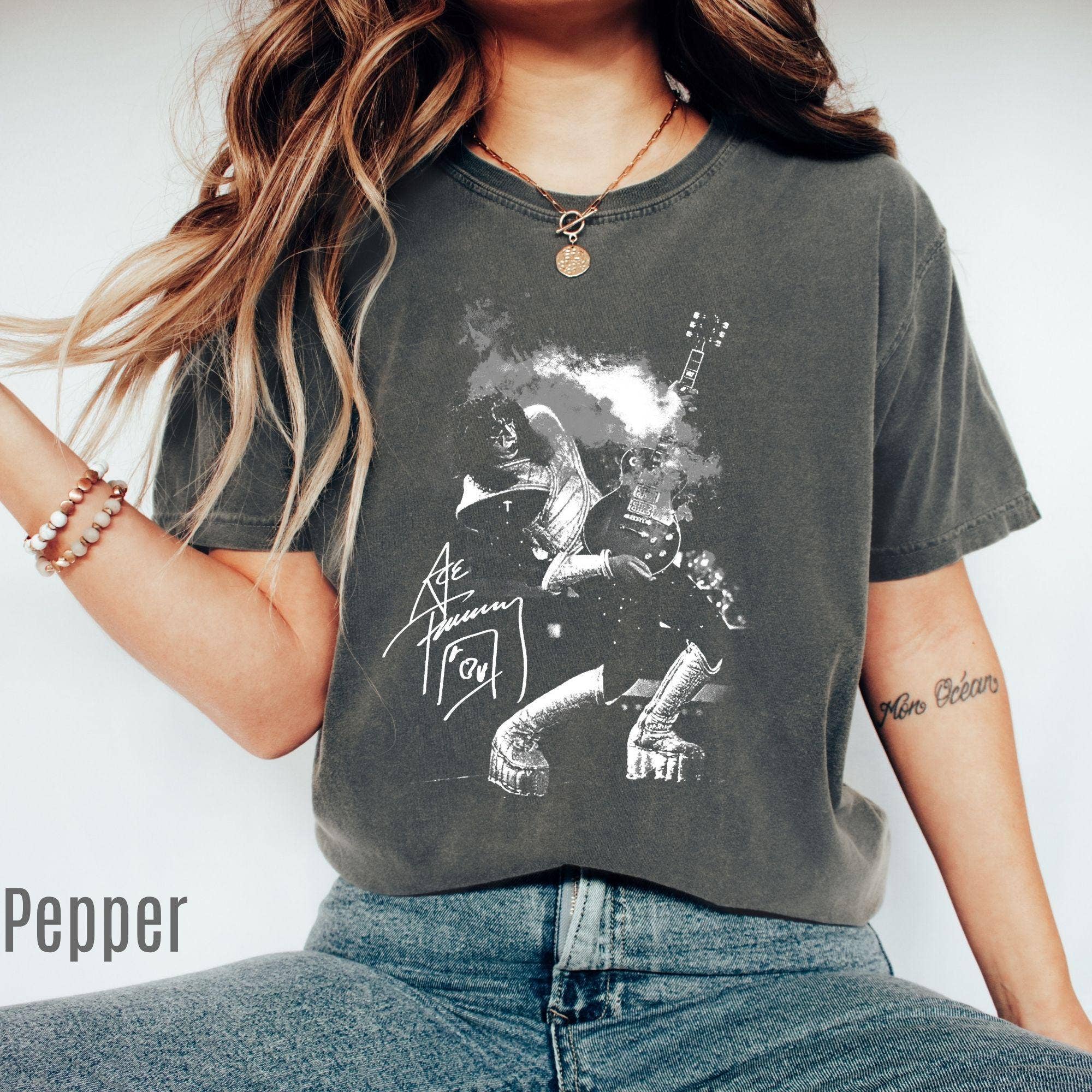 Vintage Ace Frehley Rip Unisex Cotton Tee Hoodie, Sweatshirt | PodTeesHub.com