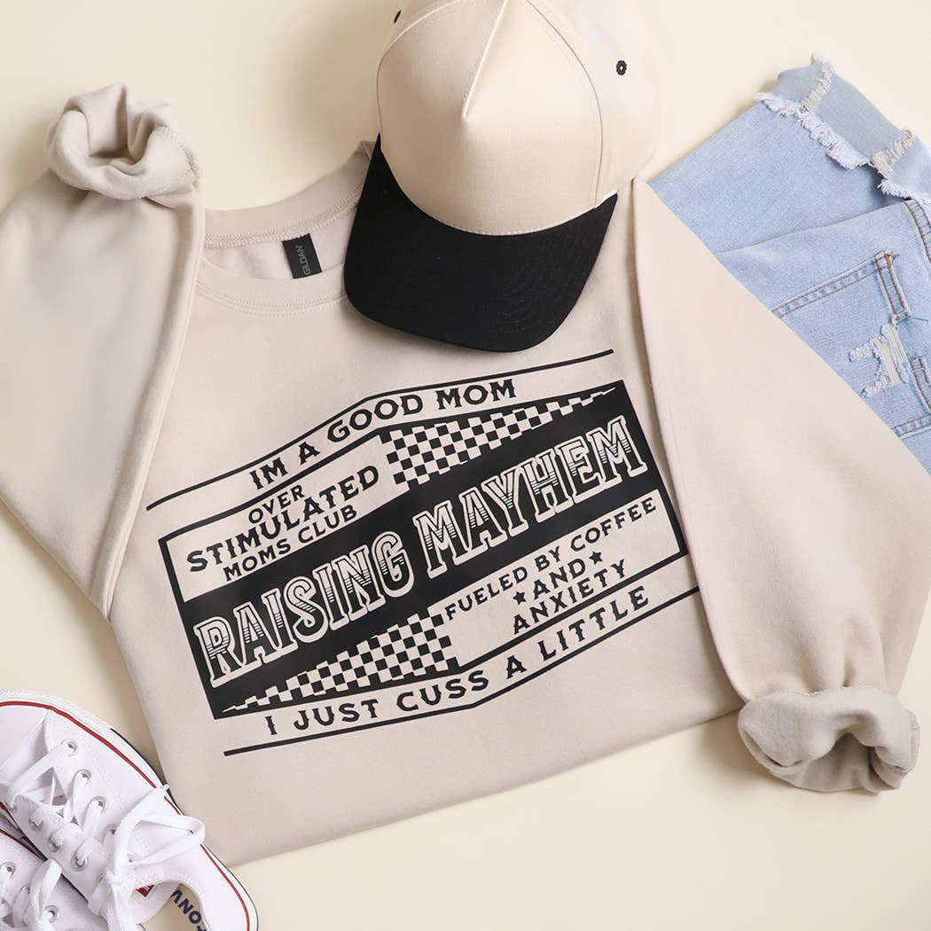 Im A Good Mom Raising Mayhem Heavyweight Sweatshirt T-Shirts, Hoodie | PodTeesHub.com