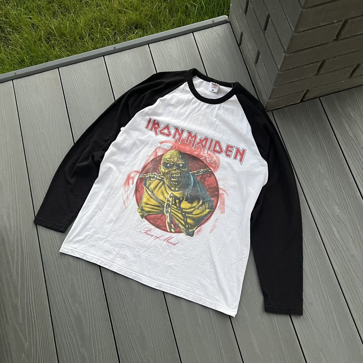 Iron Maiden X Vintage Iron Maiden Long Sleeve T Shirt Black White Tee Hoodie, Sweatshirt | PodTeesHub.com