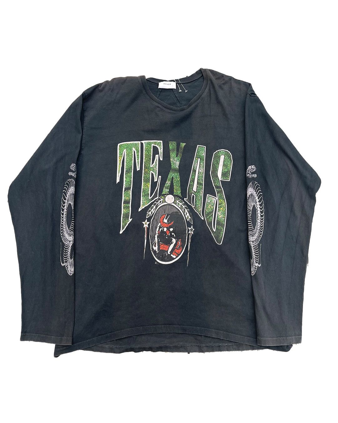 Rhude Texas Long Sleeve T Shirt Hoodie, Sweatshirt | PodTeesHub.com