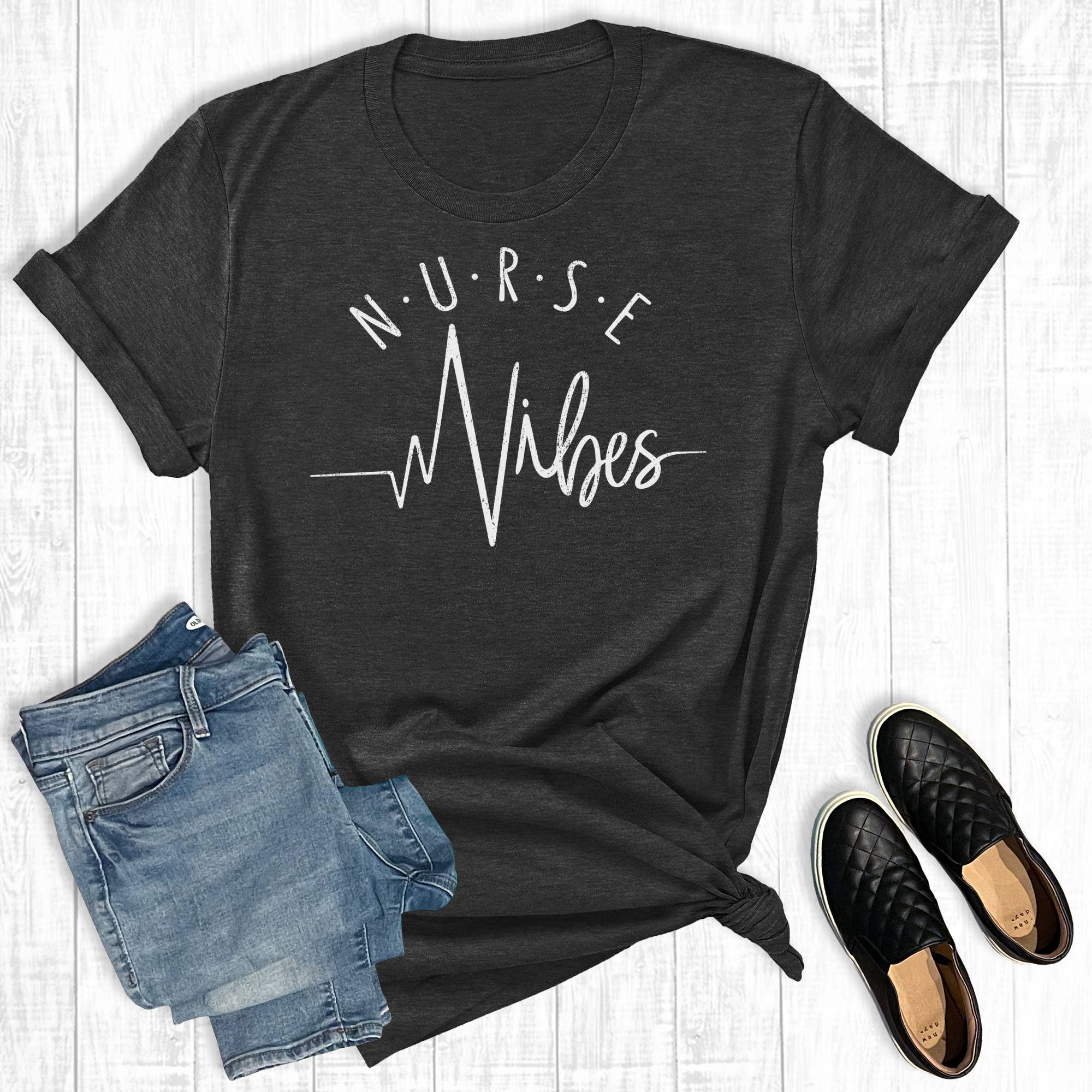 Nurse Vibes Graphic Tee Hoodie, Sweatshirt | PodTeesHub.com