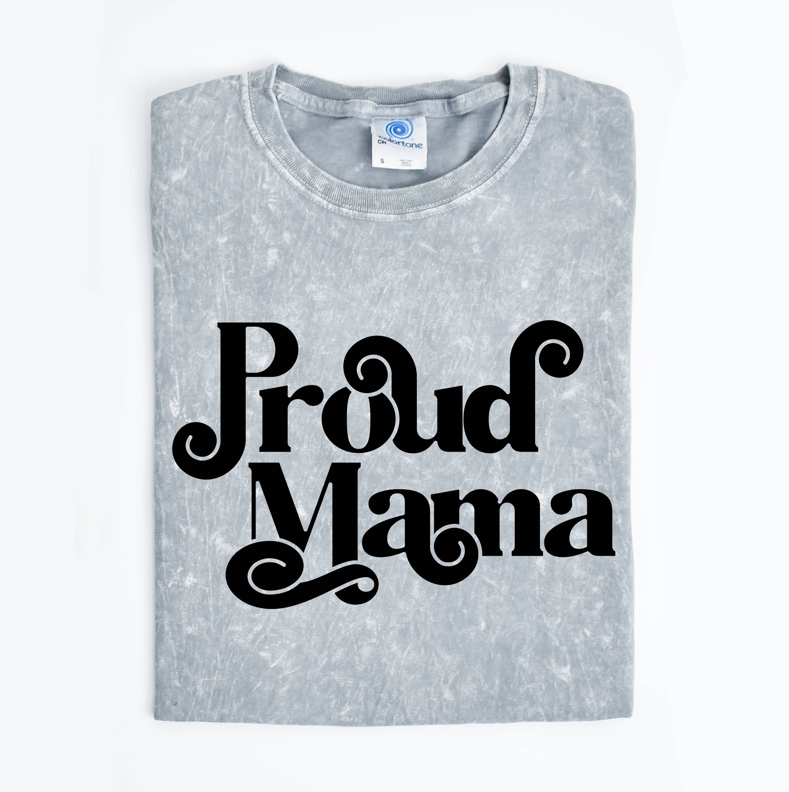Proud Mama Mineral Wash Shirt, Mother's Day Graphic Tee Hoodie, Sweatshirt | PodTeesHub.com