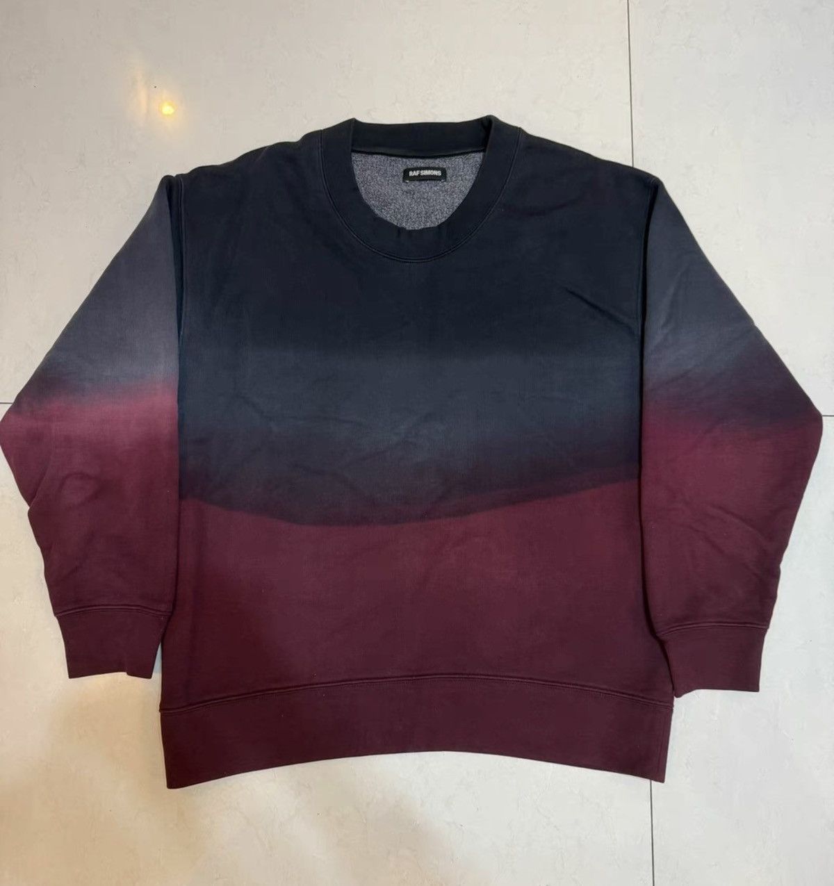Simons Raf Simons Gradient Loose Sweatshirt Top T-Shirts, Hoodie | PodTeesHub.com