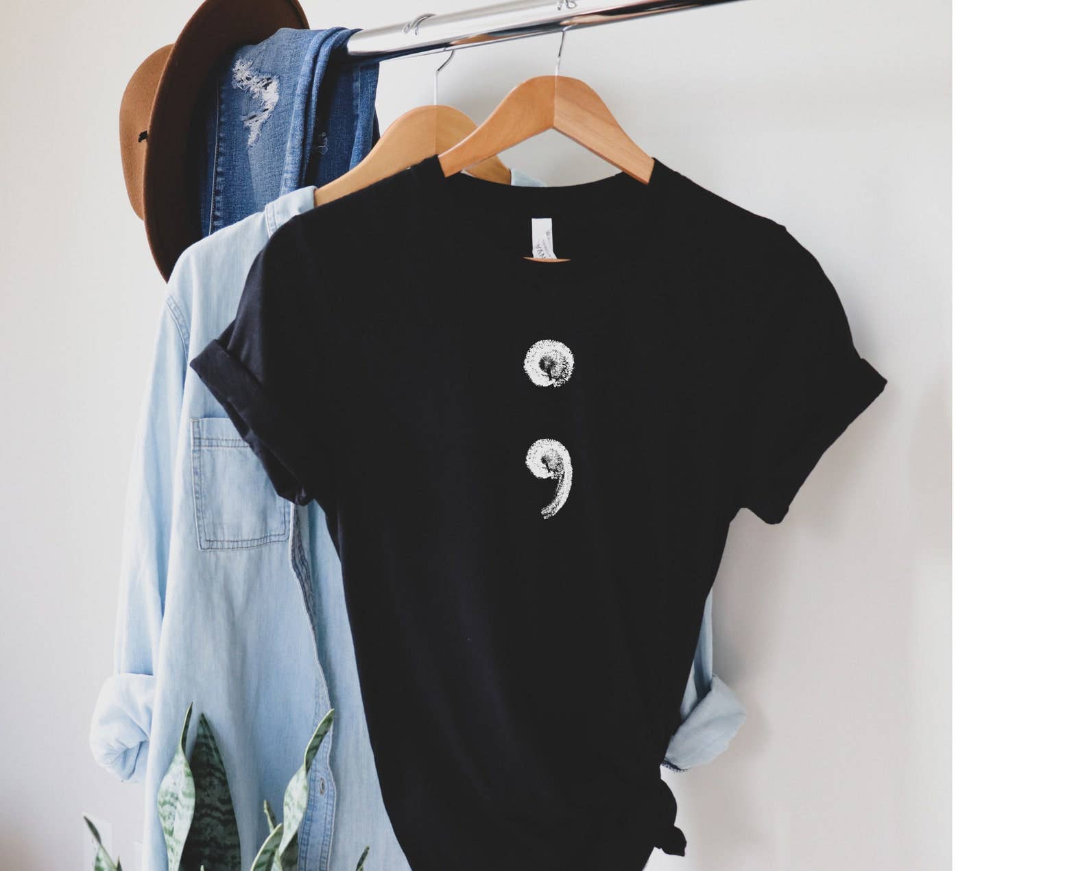 Semicolon Suicide Prevention T-Shirt Hoodie, Sweatshirt | PodTeesHub.com