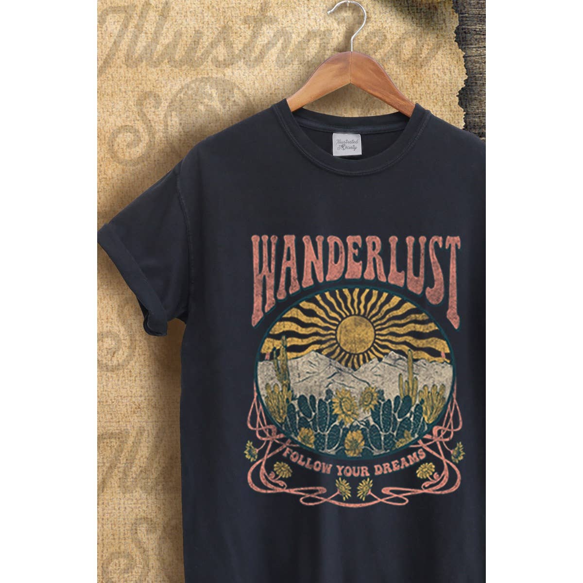 Wanderlust Vintage Graphic  Tee Hoodie, Sweatshirt | PodTeesHub.com