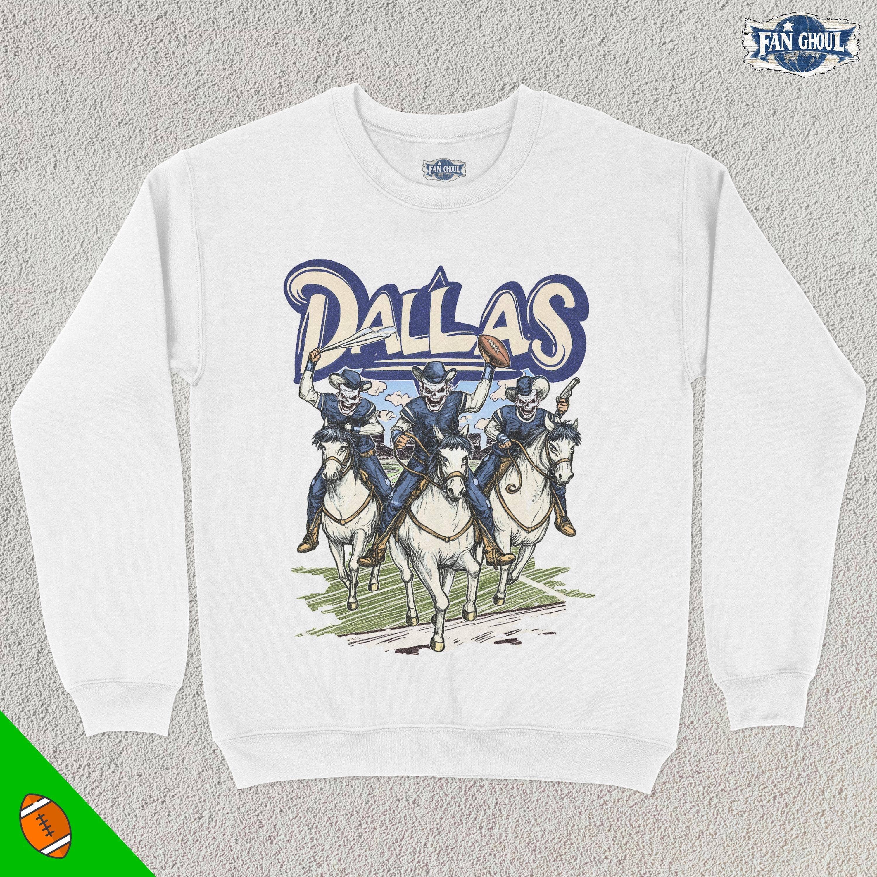 Dallas Football Crewneck - American Team Sweatshirt Vintage T-Shirts, Hoodie | PodTeesHub.com