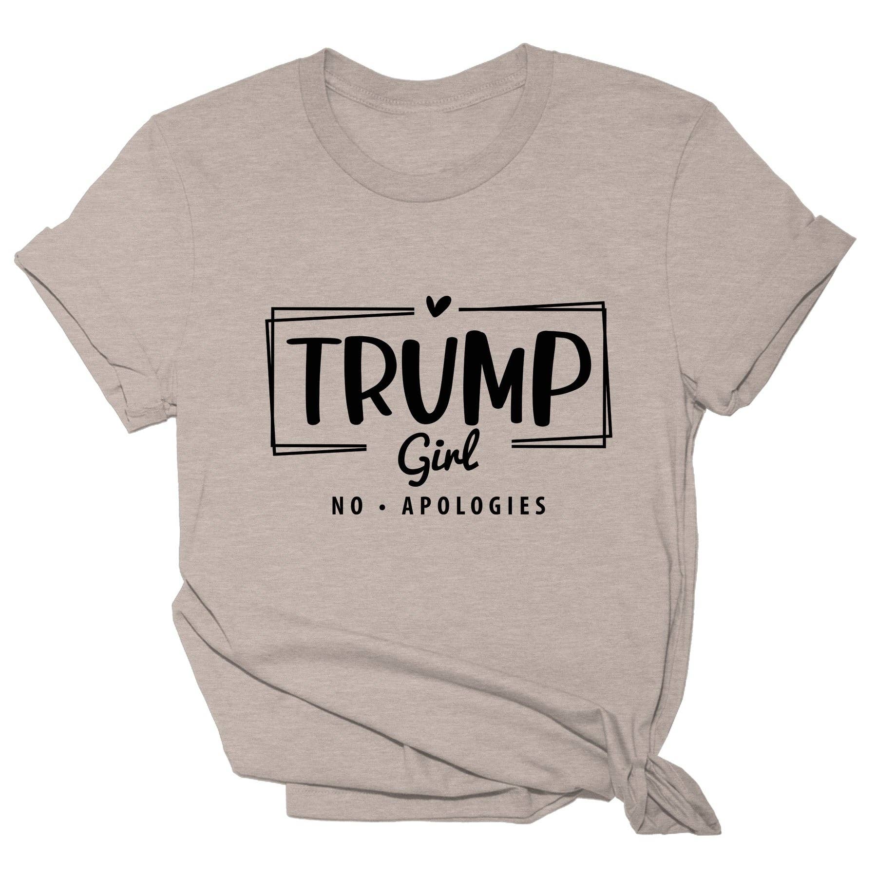 Trump Girl No Apologies Tee - 2096 Hoodie, Sweatshirt | PodTeesHub.com