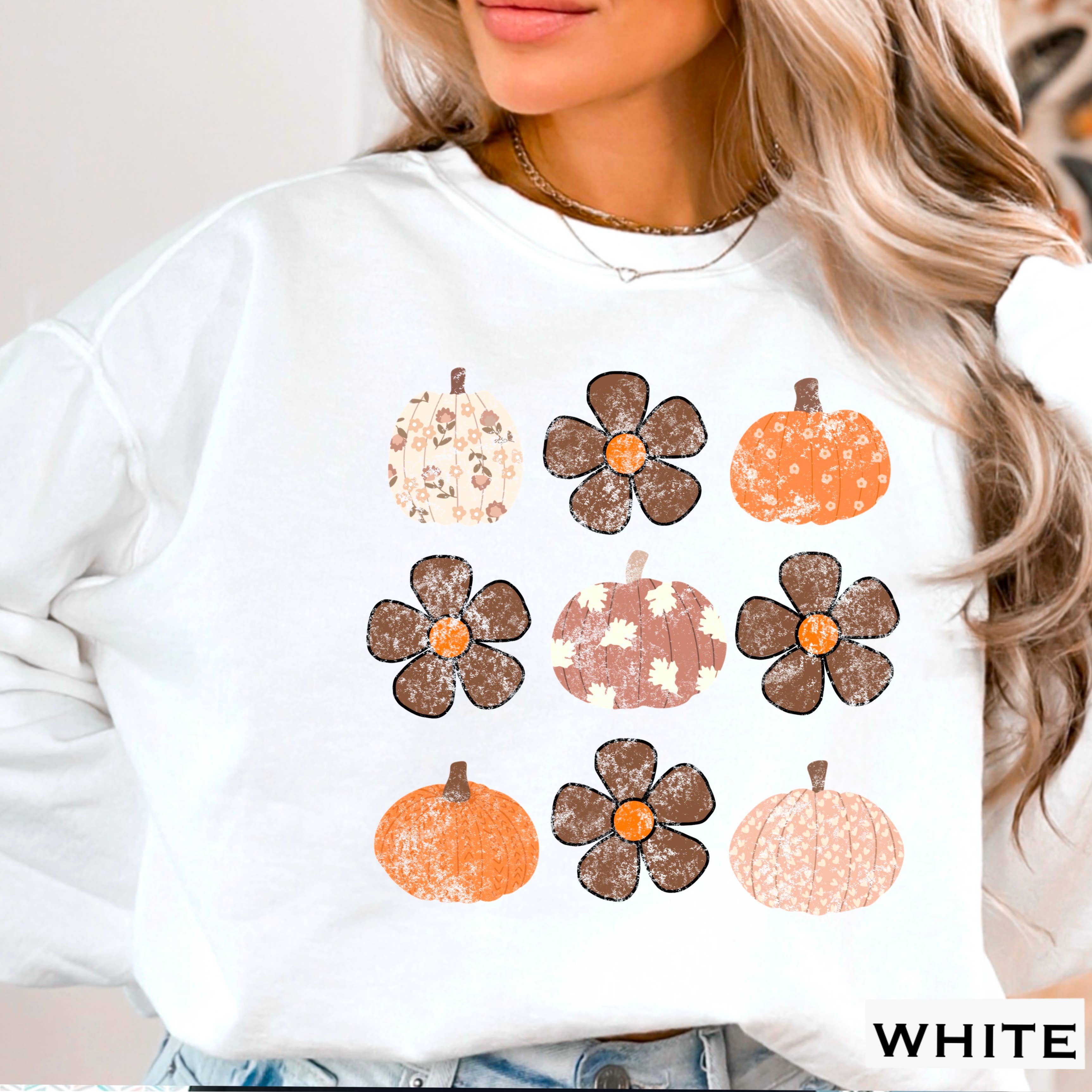 Fall Floral  Graphic Sweatshirt Women T-Shirts, Hoodie | PodTeesHub.com