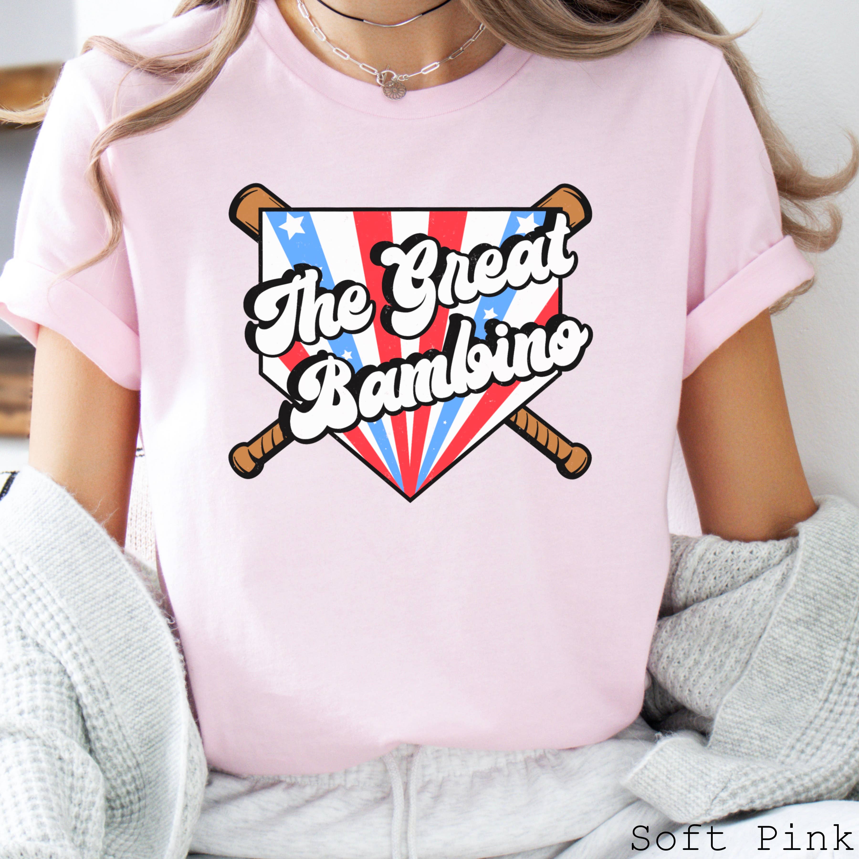 The Great Bambino Baseball Graphic Tee  | Bella Canvas Hoodie, Sweatshirt | PodTeesHub.com