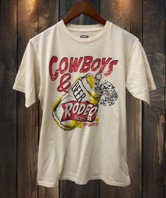 Cowboys N Beer Fort Worth Rodeo Fest Relaxed Unisex Tee Hoodie, Sweatshirt | PodTeesHub.com
