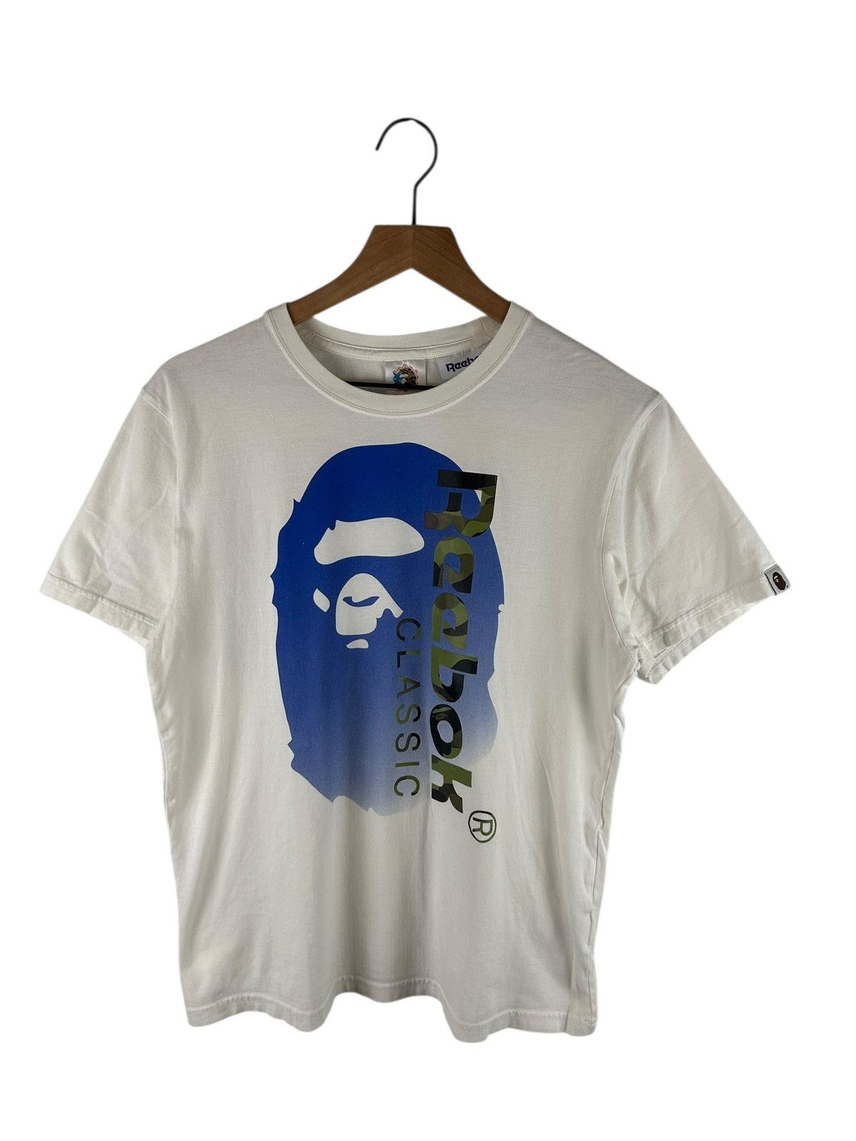 Bape X Reebok Head Print T Shirt Hoodie, Sweatshirt | PodTeesHub.com