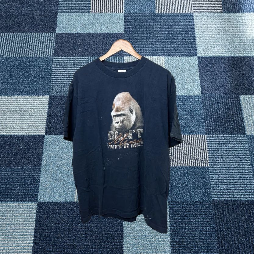 Vintage Gorilla Nature T Shirt Adult Xl Navy Blue Don T Mess With Me Tee Hoodie, Sweatshirt | PodTeesHub.com