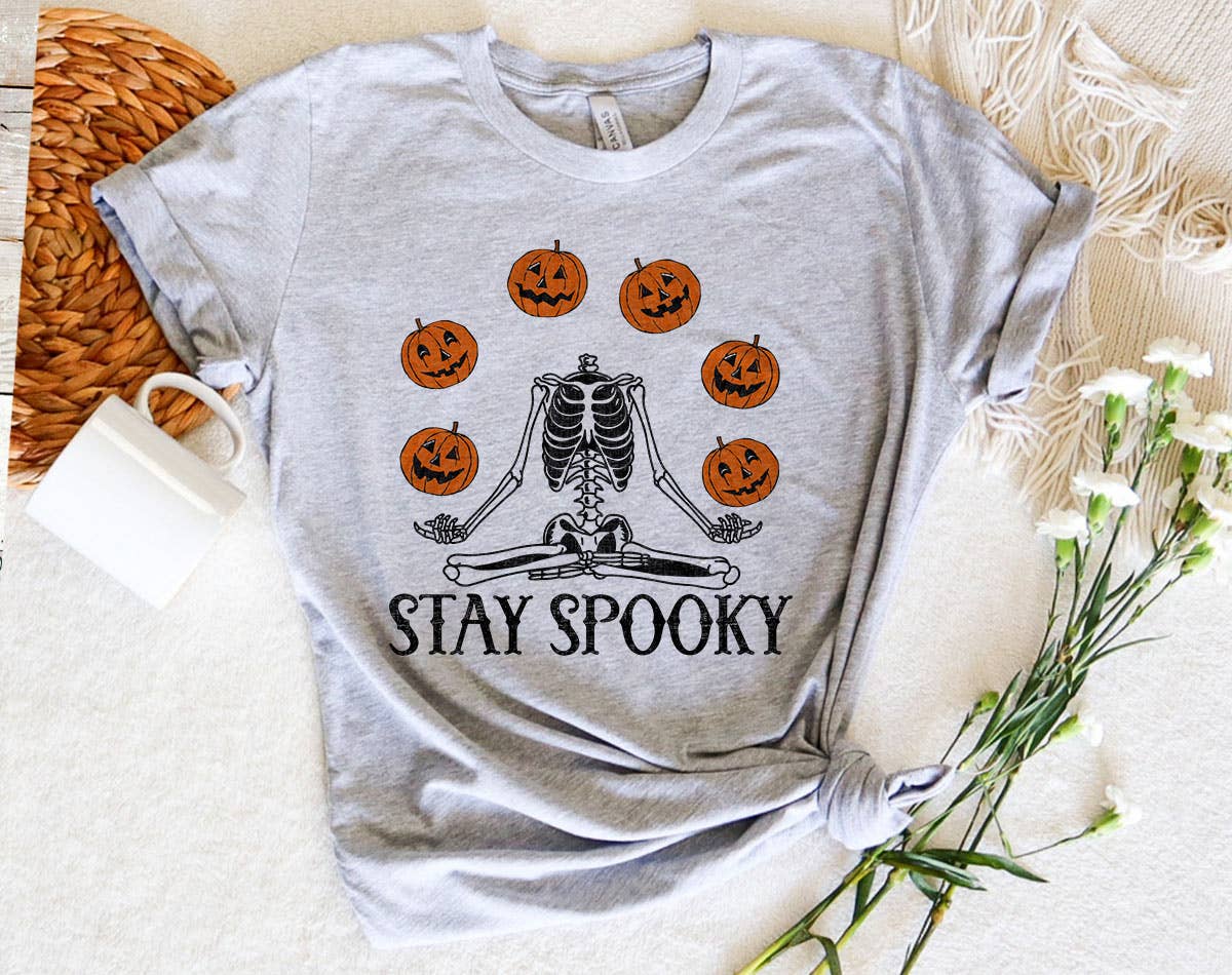 Stay Spooky Skeleton Juggle - Halloween Pumpkin T-Shirt Hoodie, Sweatshirt | PodTeesHub.com