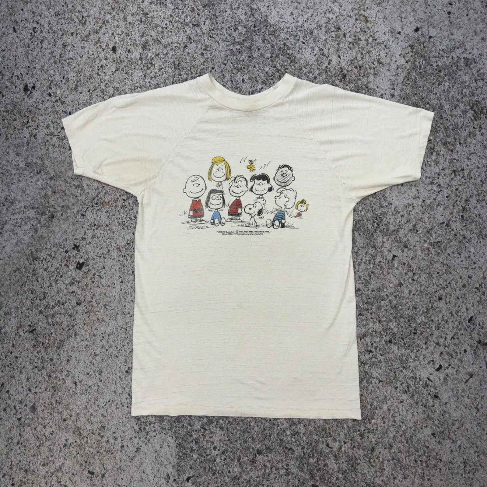 Vintage 1970s Thrashed Distressed Paper Thin Peanuts Tee Hoodie, Sweatshirt | PodTeesHub.com
