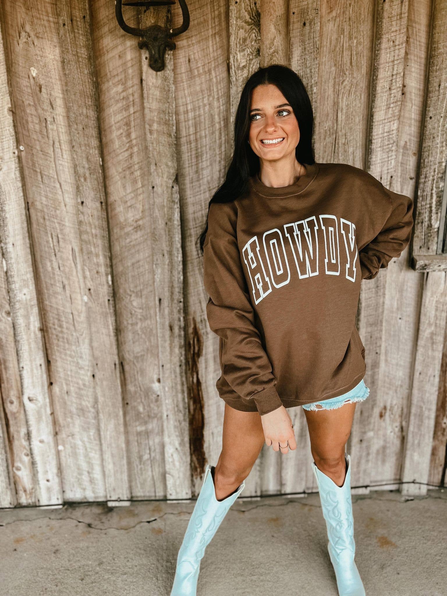 Howdy Hollow Varsity Puff Sweatshirt T-Shirts, Hoodie | PodTeesHub.com