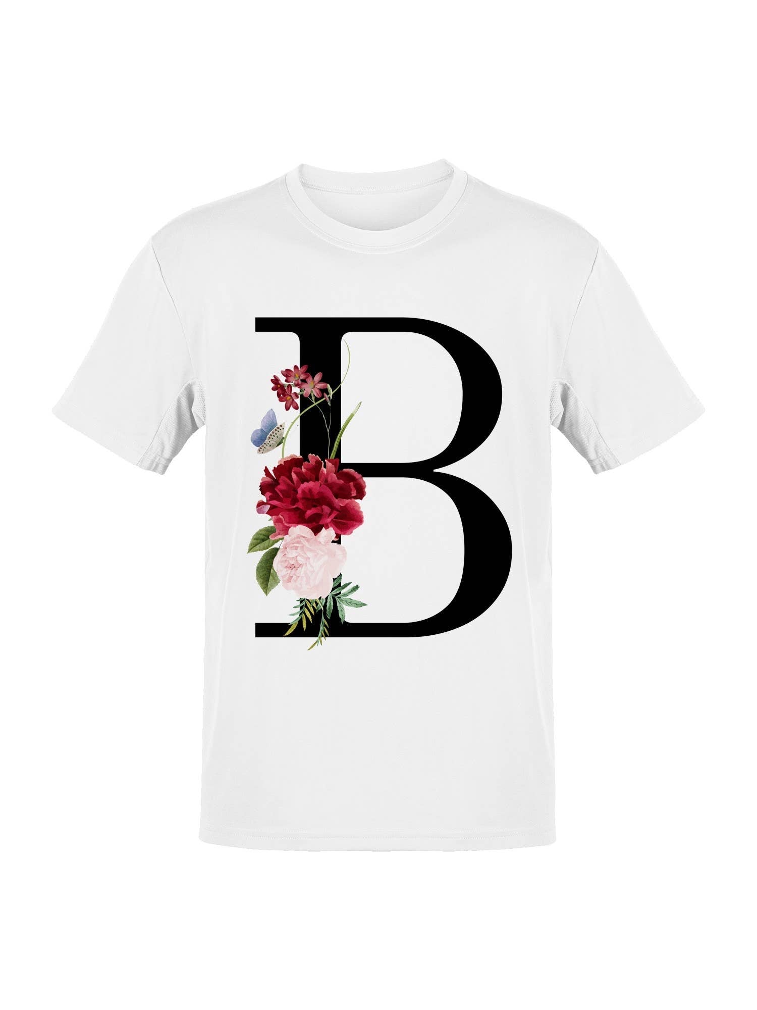 Floral Monogram B Women's T-Shirt Hoodie, Sweatshirt | PodTeesHub.com