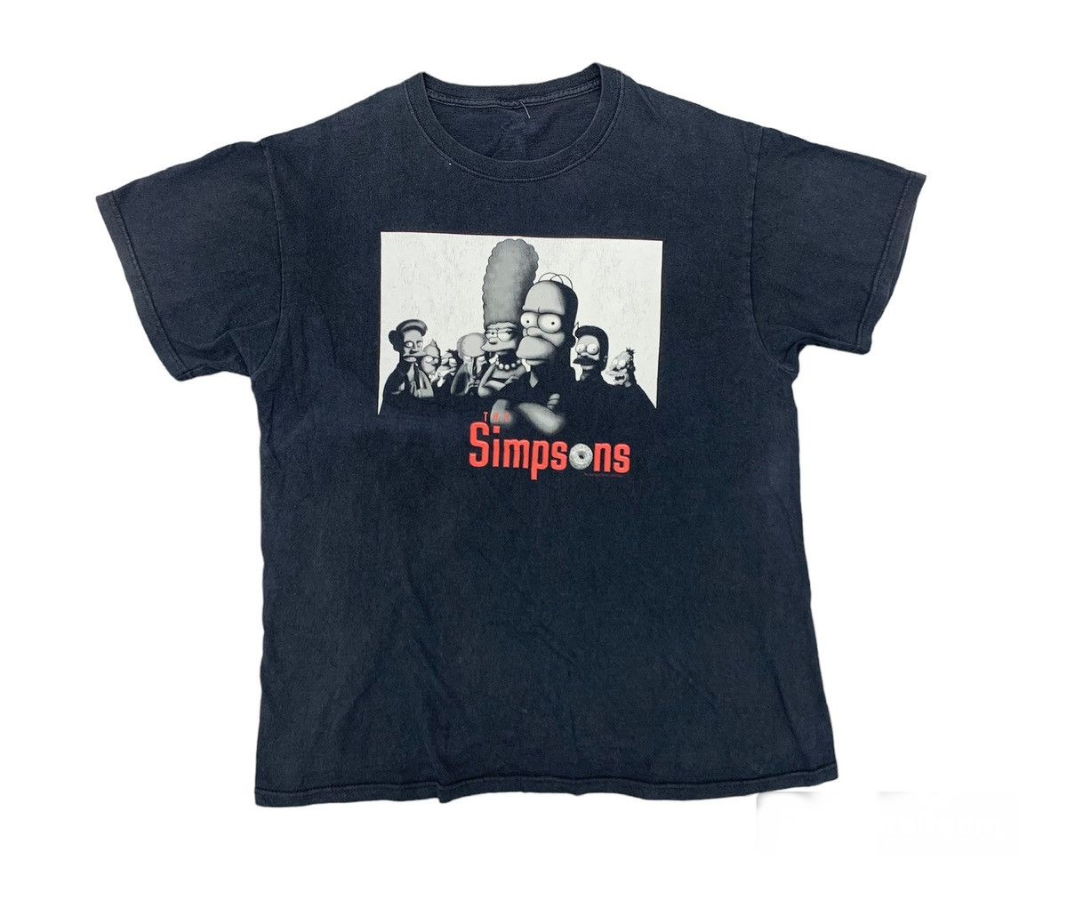The Simpsons X Vintage Thrashed Faded Black The Sopronos The Simpsons Oversized Te T-Shirts, Hoodie, Sweatshirt