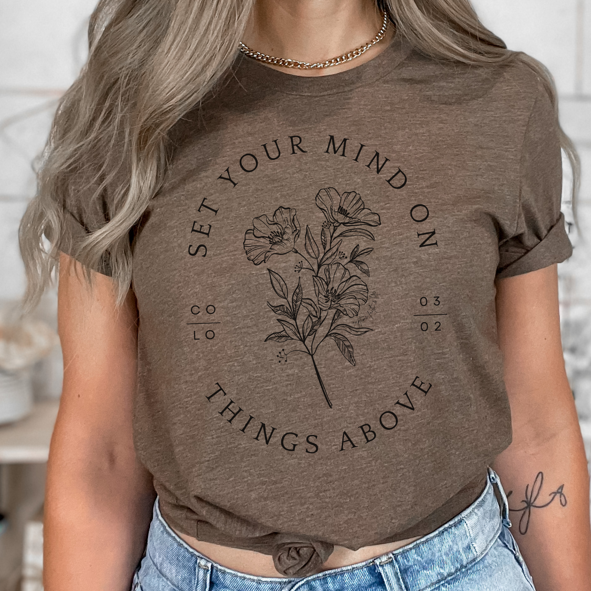 Neutrals Fall Graphic Faith Based T-Shirt with Bible Verse Hoodie, Sweatshirt | PodTeesHub.com