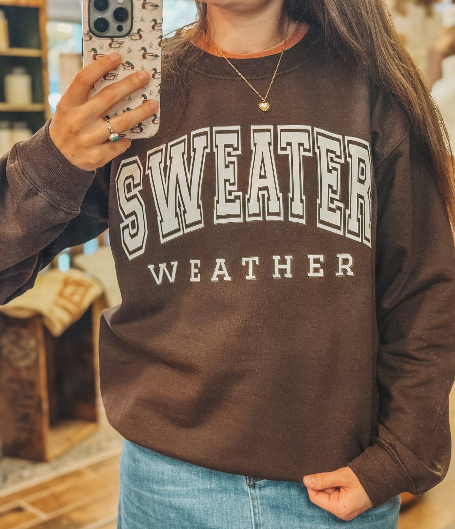 Sweater Weather Crew Neck Sweatshirt T-Shirts, Hoodie | PodTeesHub.com