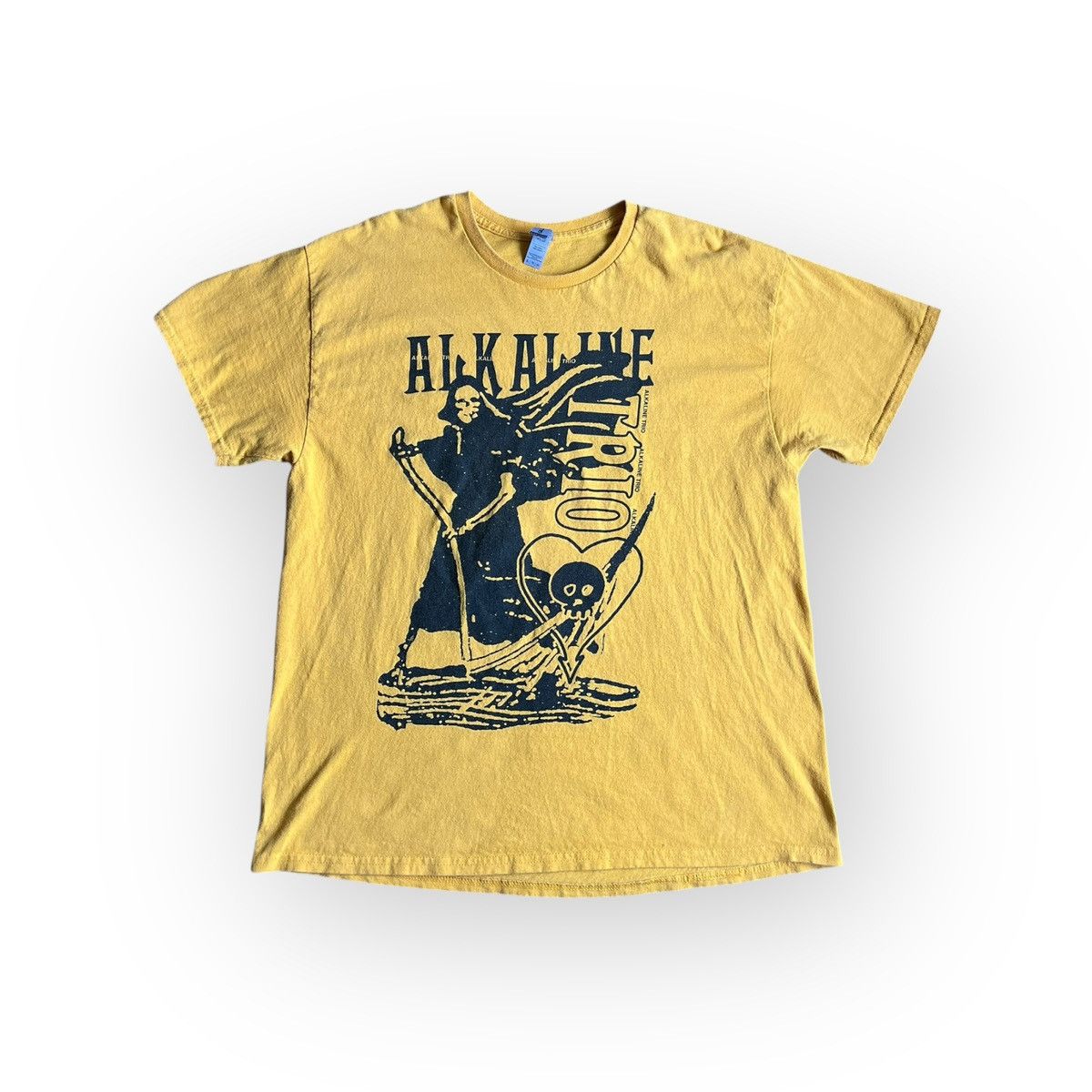 Vintage Alkaline Trio Summer Tour 2022 Band T Shirt Yellow Hoodie, Sweatshirt | PodTeesHub.com