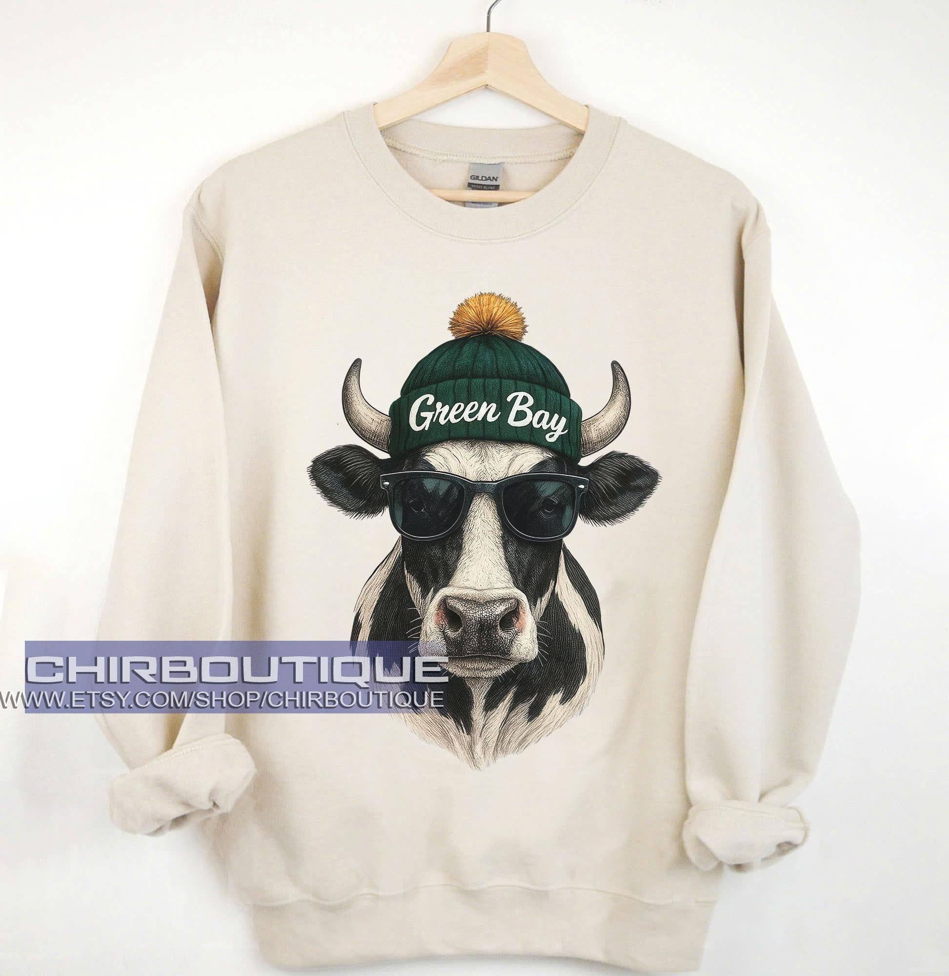 Green Bay Football Mascot Crewneck Sweatshirt T-Shirts, Hoodie | PodTeesHub.com