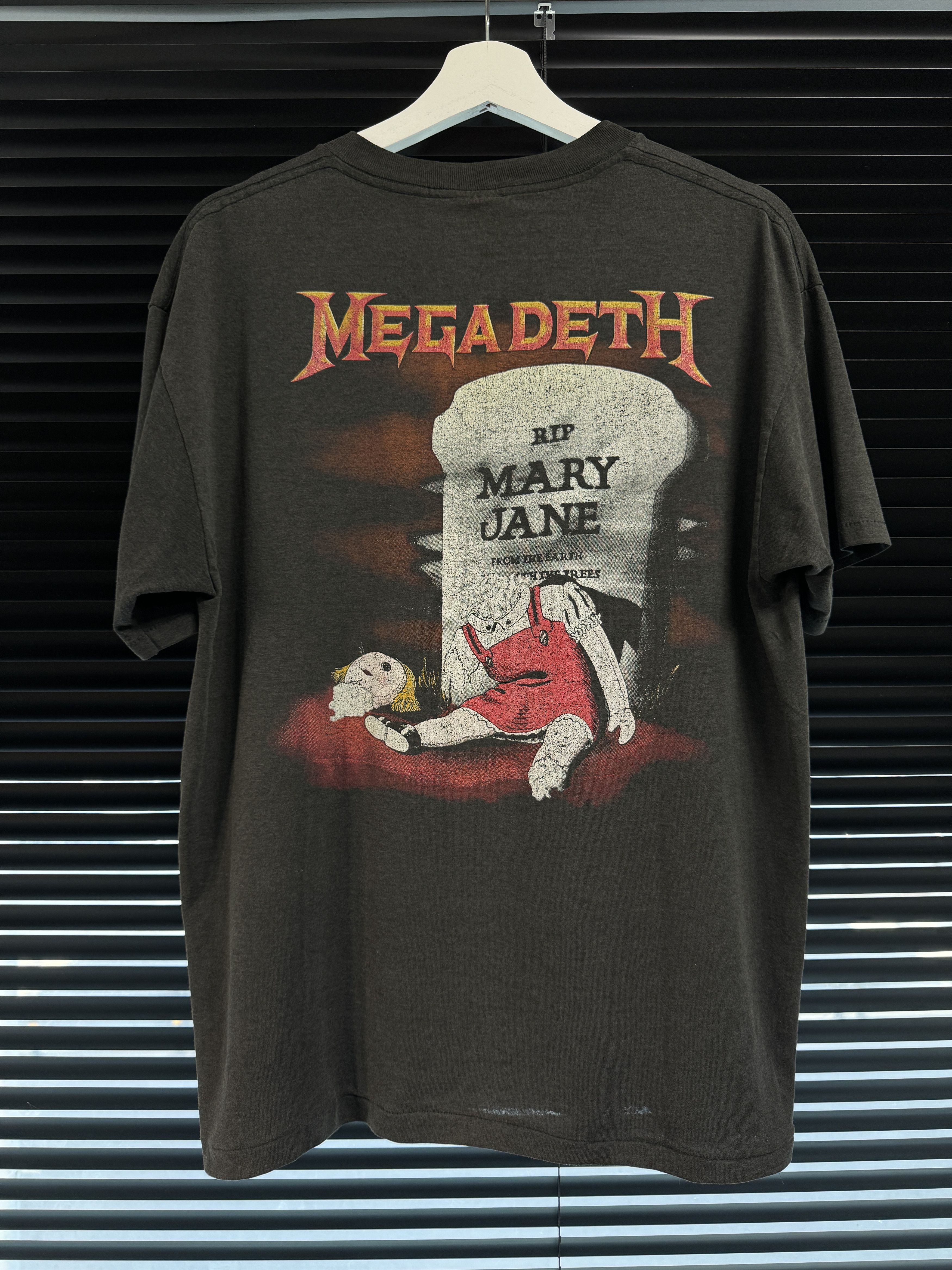 Vintage 80s Megadeath R I P Mary Jane Tee Hoodie, Sweatshirt | PodTeesHub.com