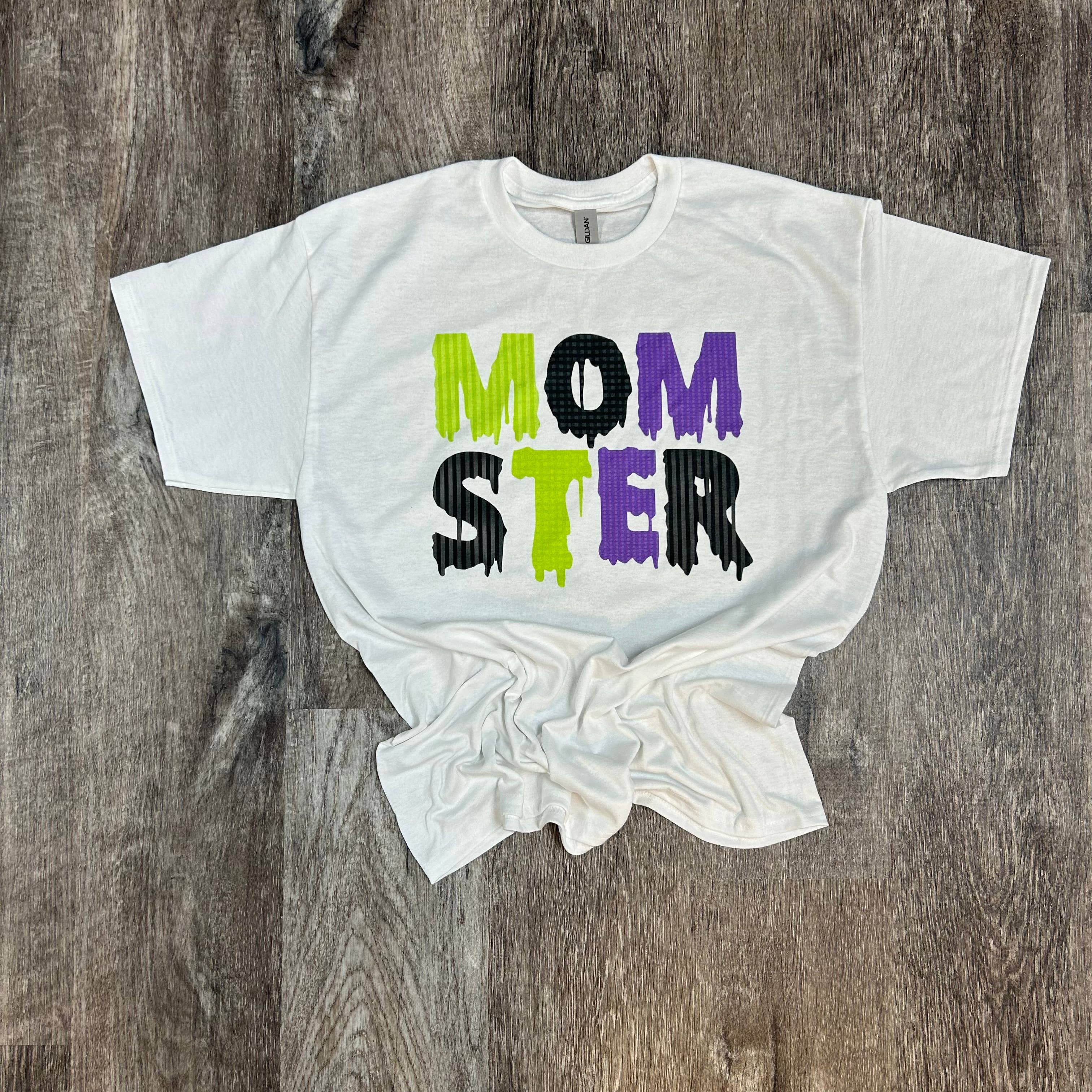 Momster On White Tee Hoodie, Sweatshirt | PodTeesHub.com
