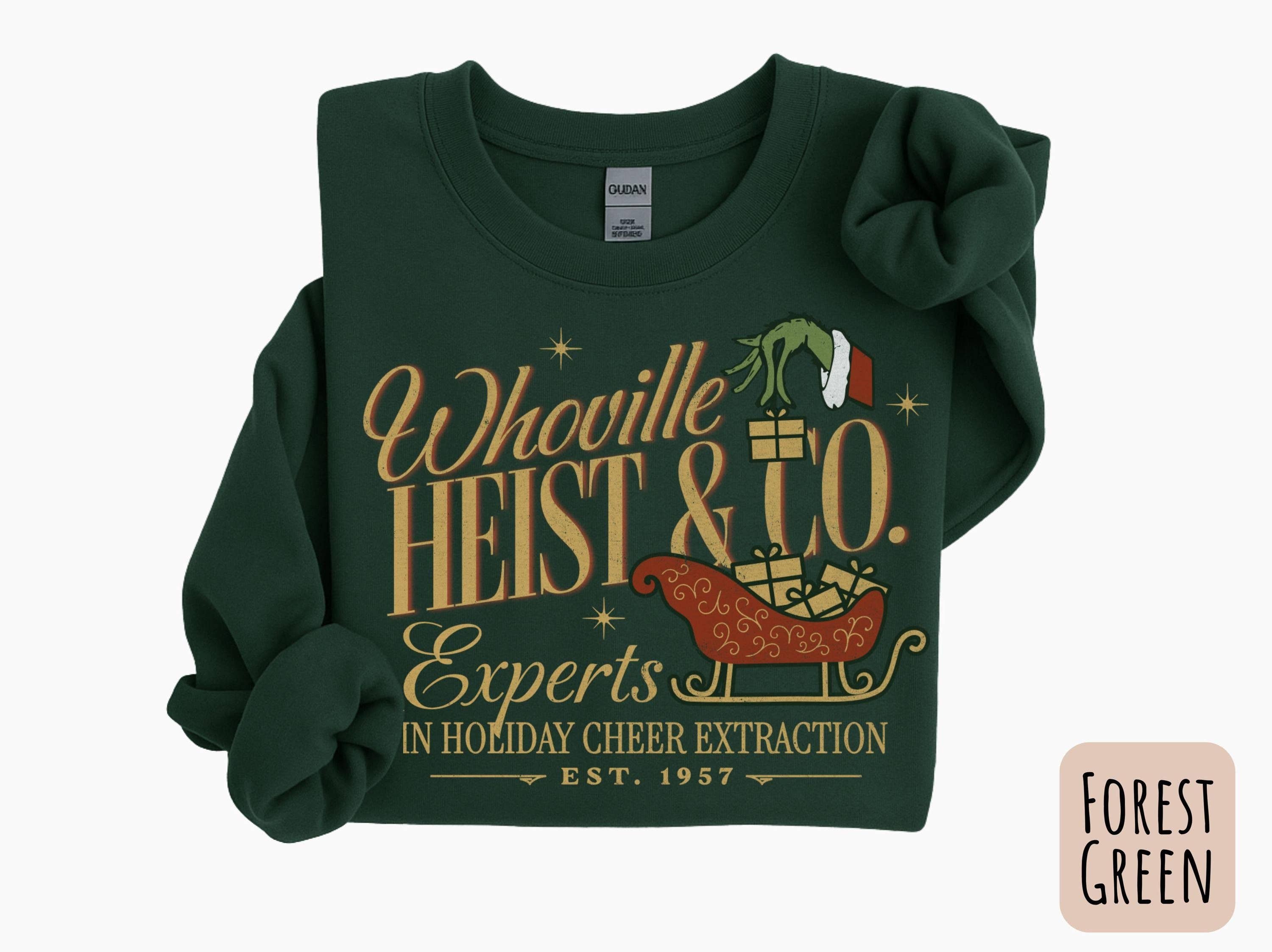 Whoville Inspired Vintage Christmas Crewneck Sweatshirt T-Shirts, Hoodie | PodTeesHub.com