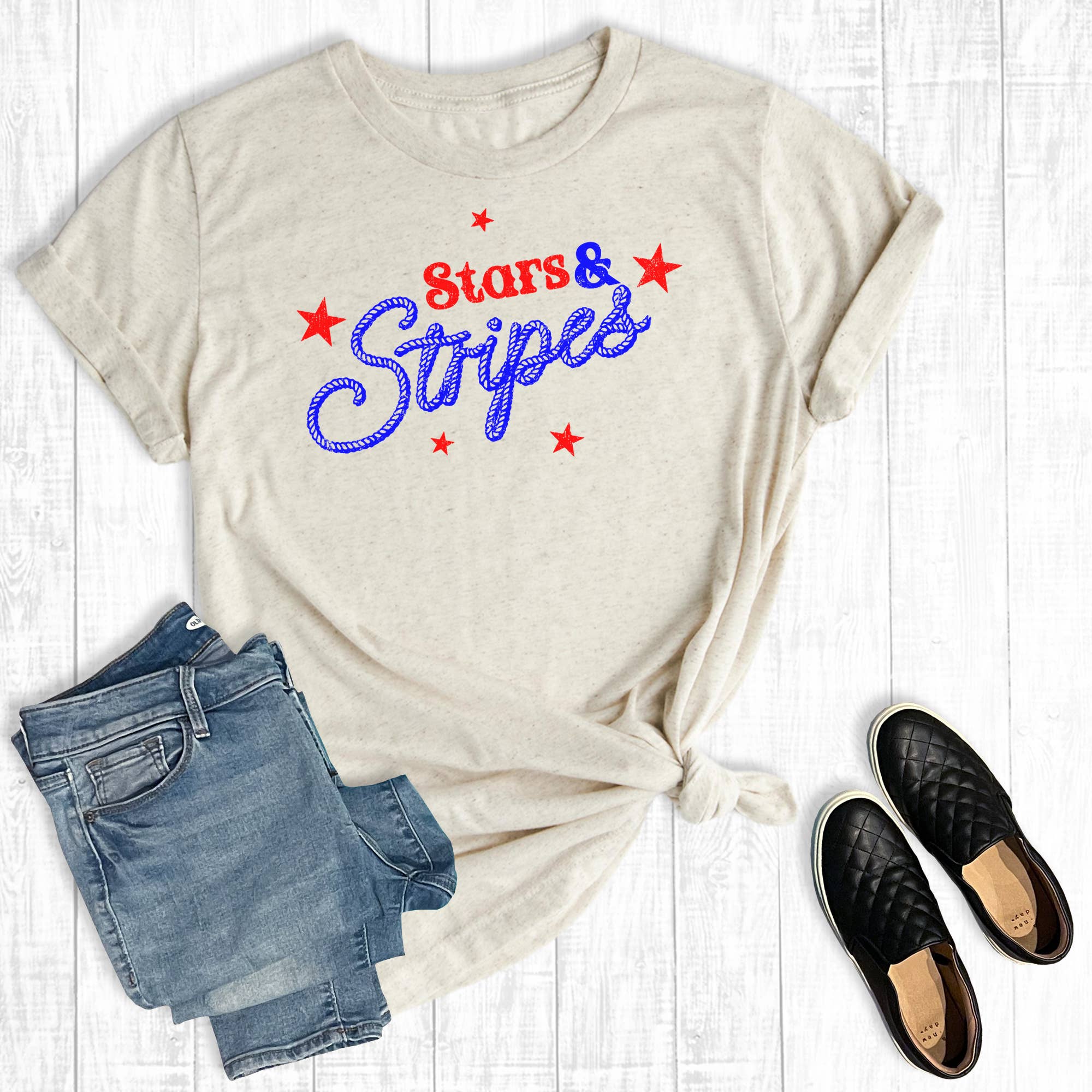 4th of July Stars and Stripes Graphic Tee Hoodie, Sweatshirt | PodTeesHub.com