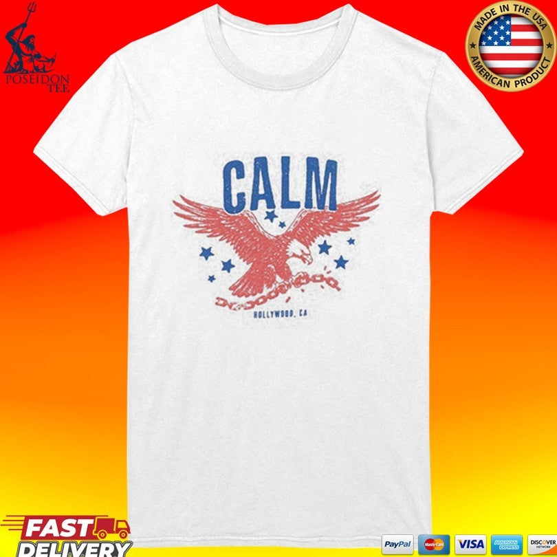 Calm Eagle Hollywood Ca T-shirt