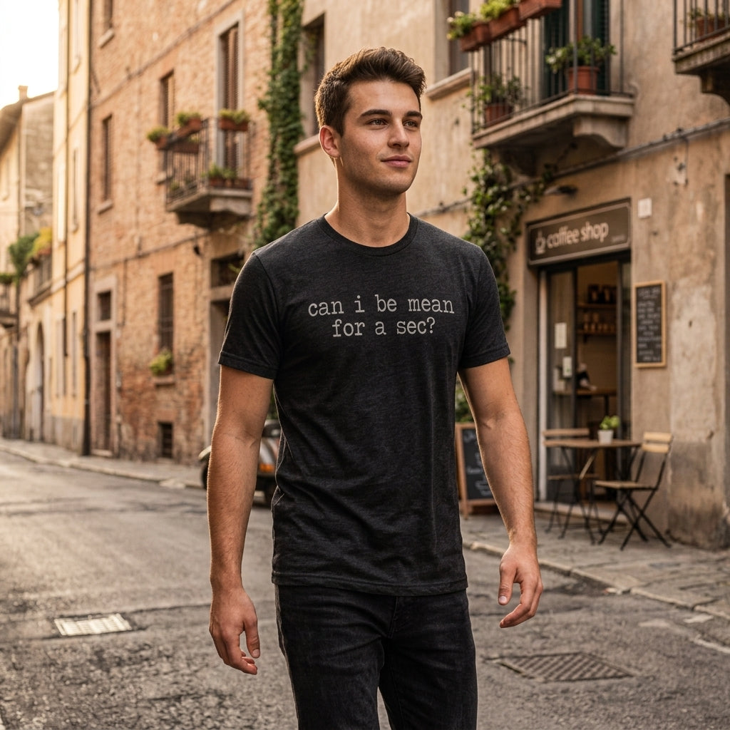 Can I Be Mean For A Sec Men's T Shirt
