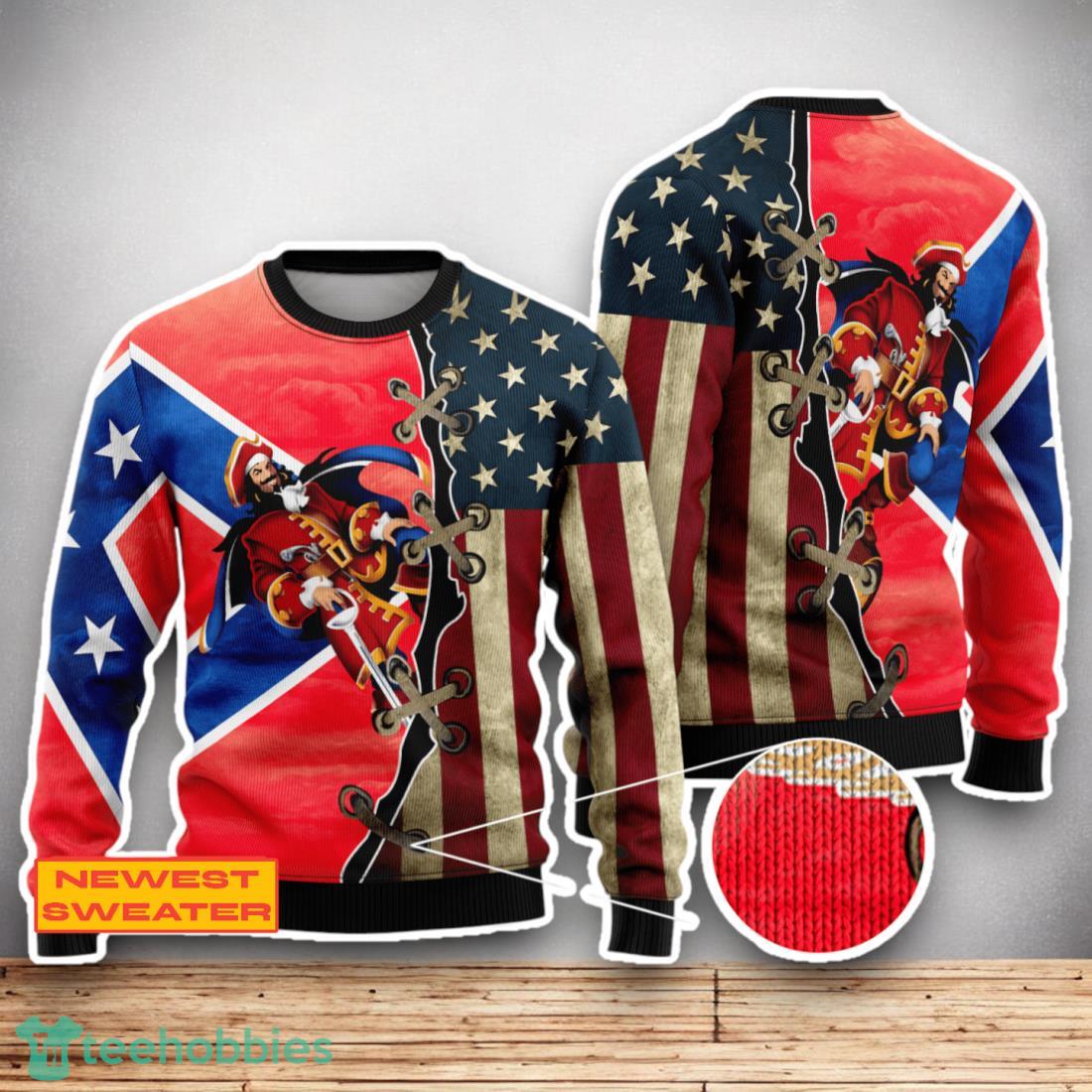 Captain Morgan USA Flag 3D Sweater For Men Women