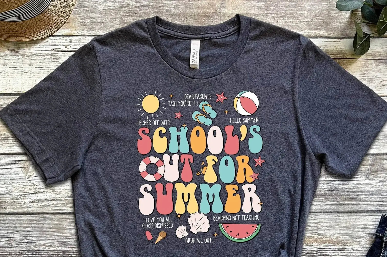 School's Out For Summer T-Shirt, Last Day of School Shirt Hoodie, Sweatshirt | PodTeesHub.com