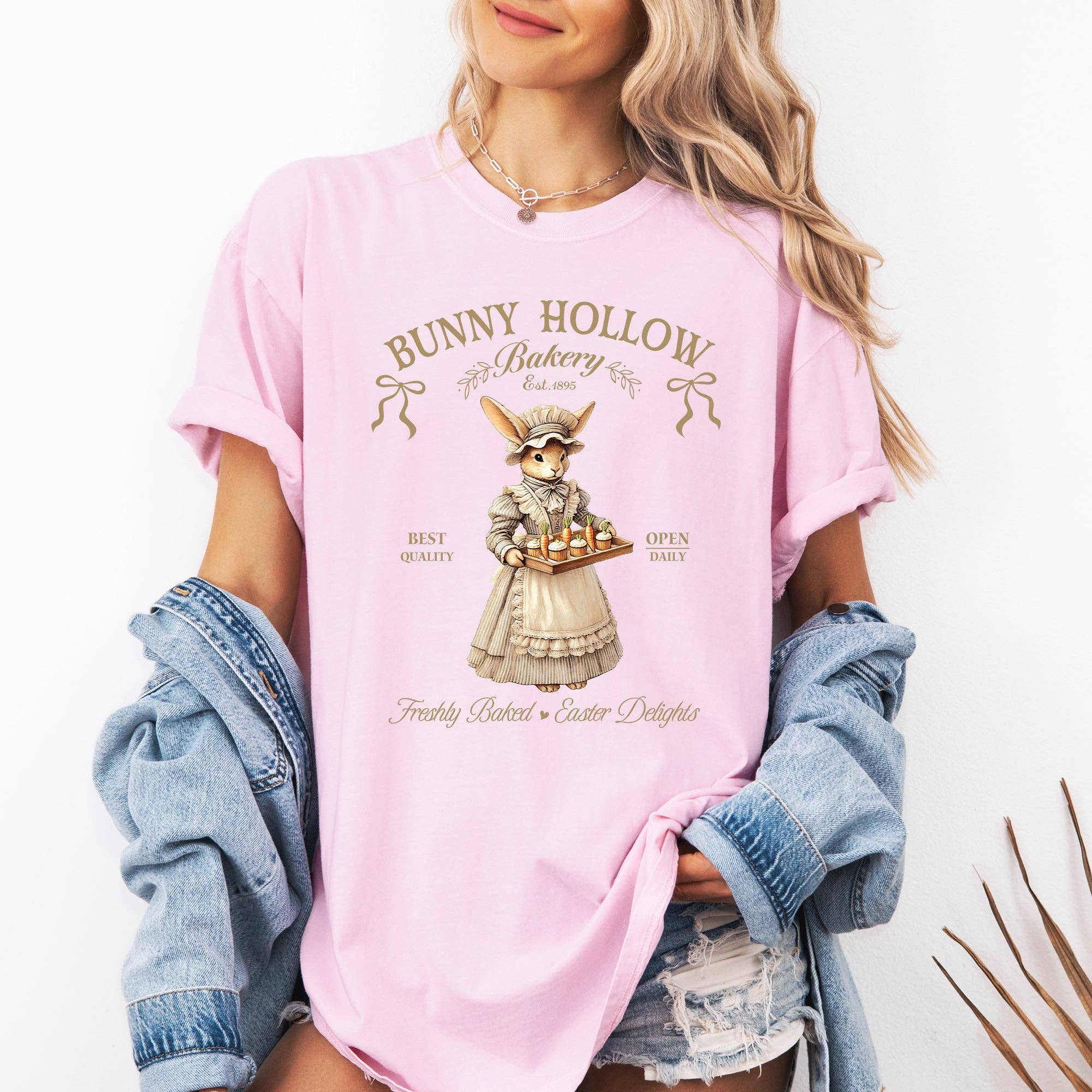 Bunny Hollow Bakery, Easter Jesus, Rabbit, Holiday Tshirt Hoodie, Sweatshirt | PodTeesHub.com