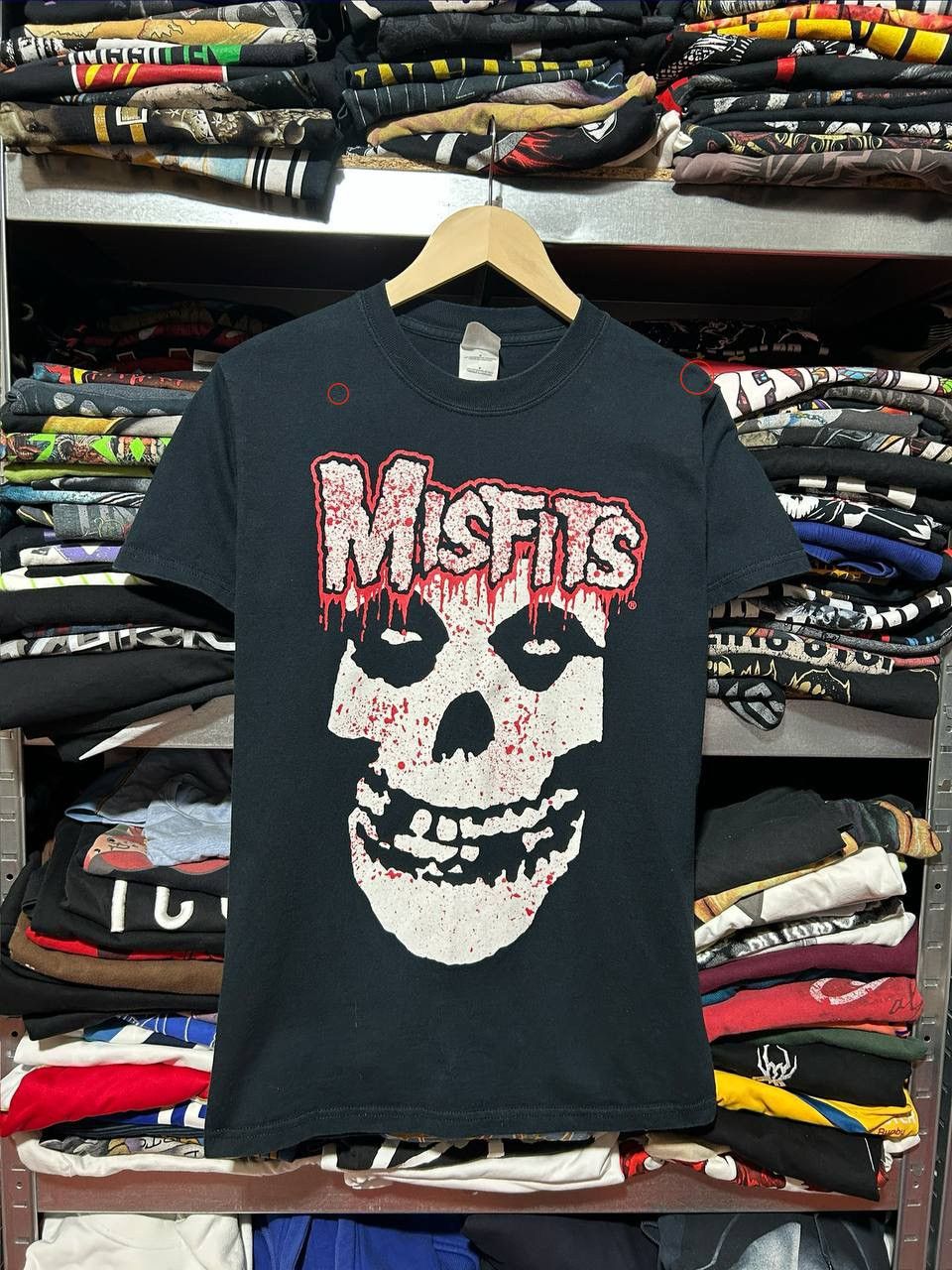 Band Tees Vintage 90s Misfits Big Skull Blood Iconic Logo Punk Tee Hoodie, Sweatshirt | PodTeesHub.com