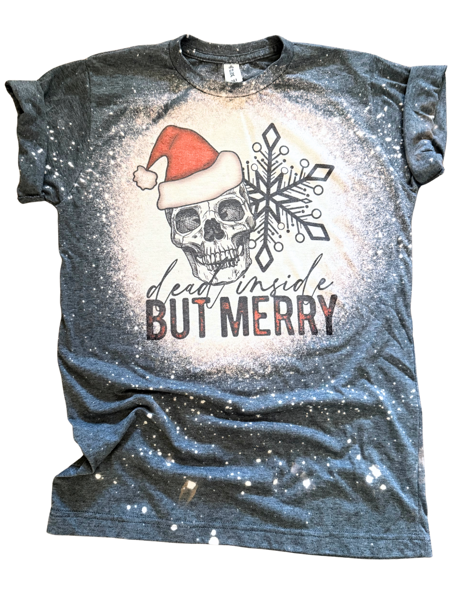 Dead Inside But Merry Bleached Christmas Tee Hoodie, Sweatshirt | PodTeesHub.com