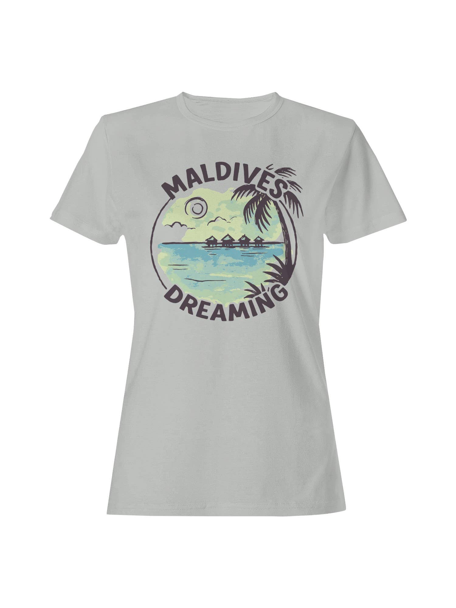 Maldives Dreaming Tropical Vibes Women's T-Shirt Hoodie, Sweatshirt | PodTeesHub.com