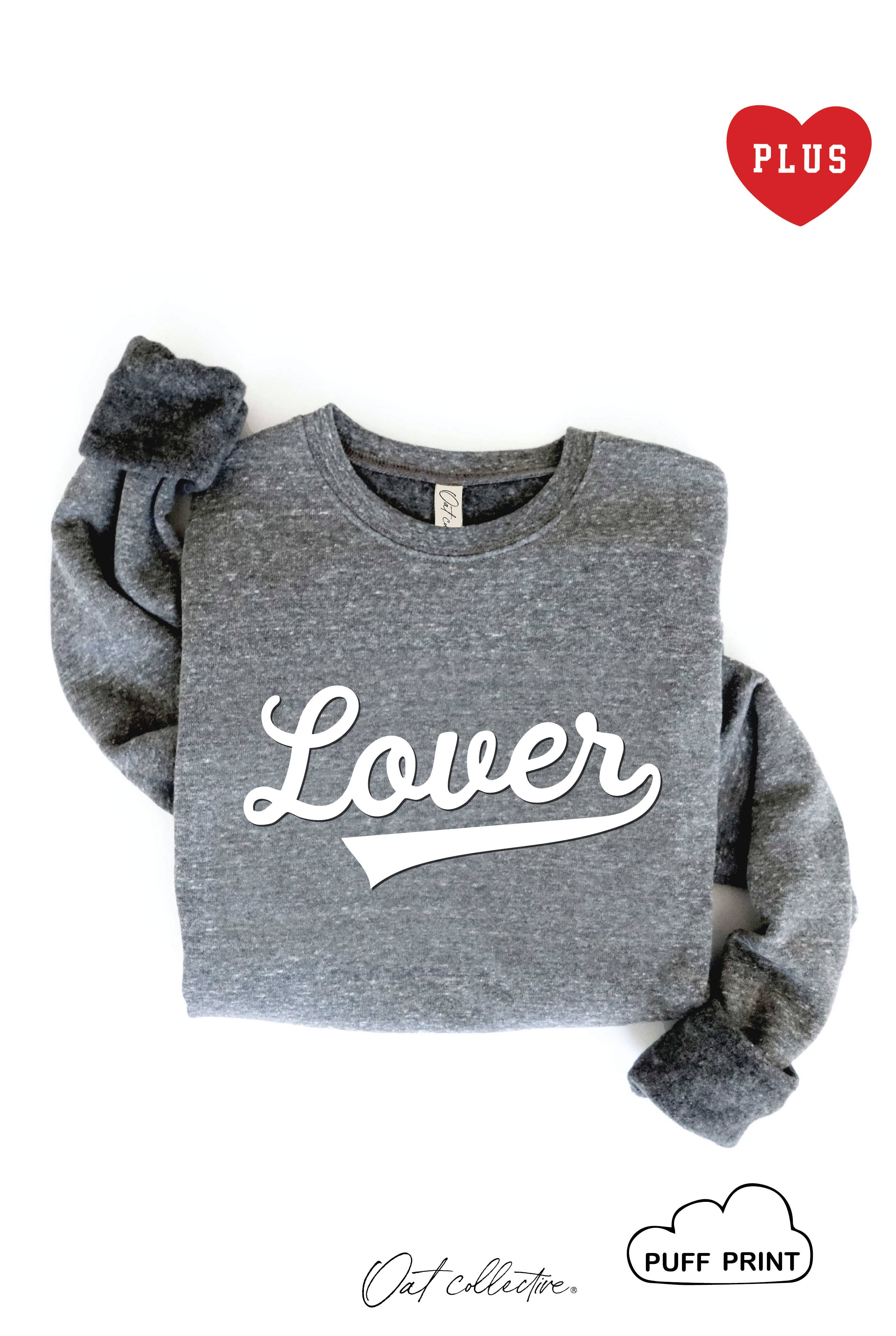 Lover Varsity Puff  Plus Graphic Sweatshirt T-Shirts, Hoodie | PodTeesHub.com