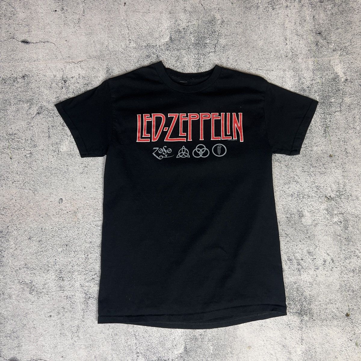 Zeppelin Led Zeppelin Tee Men S Size Xs Cotton Black Short Sleeve Hoodie, Sweatshirt | PodTeesHub.com