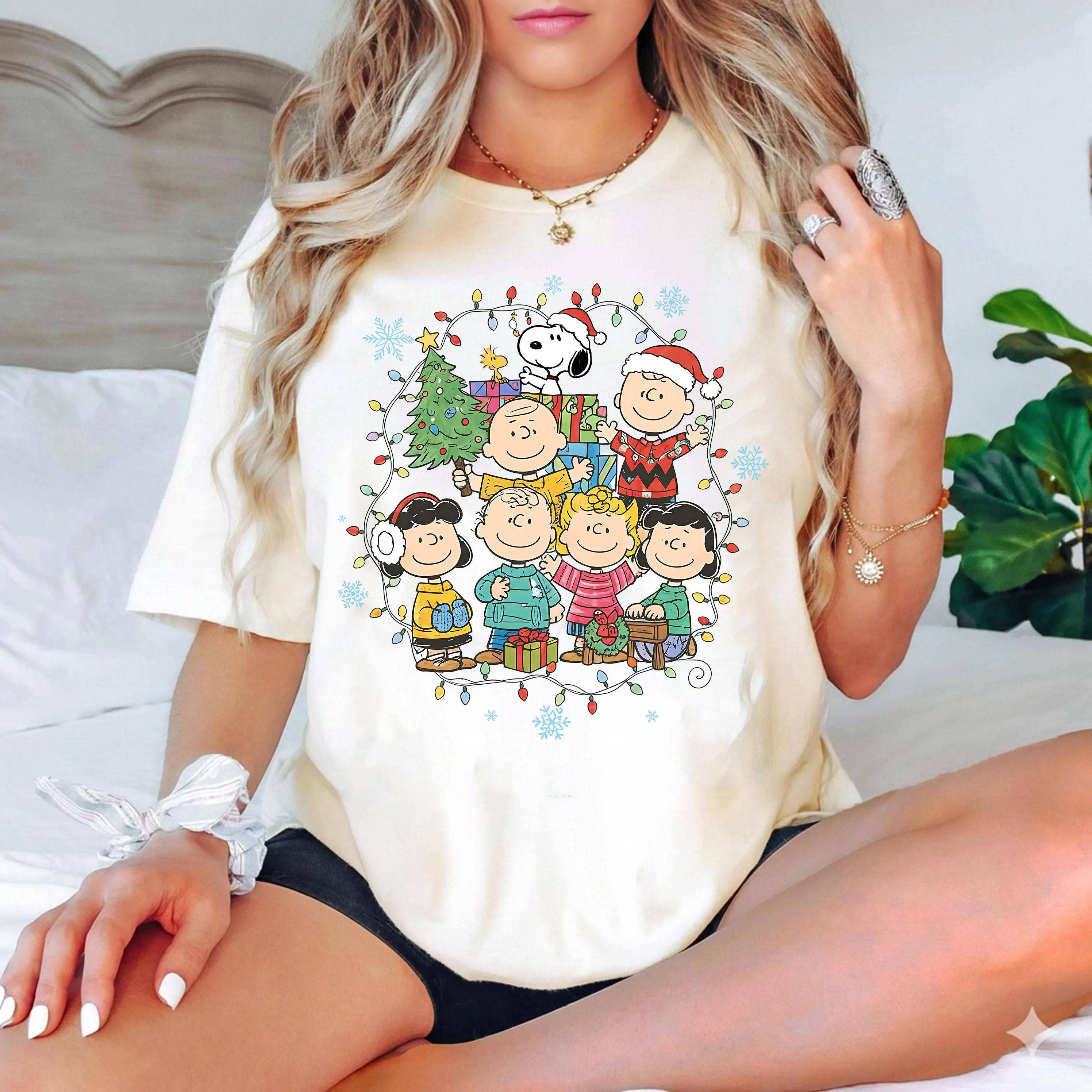 Festive Peanuts Family Christmas Sweatshirt T-Shirts, Hoodie | PodTeesHub.com