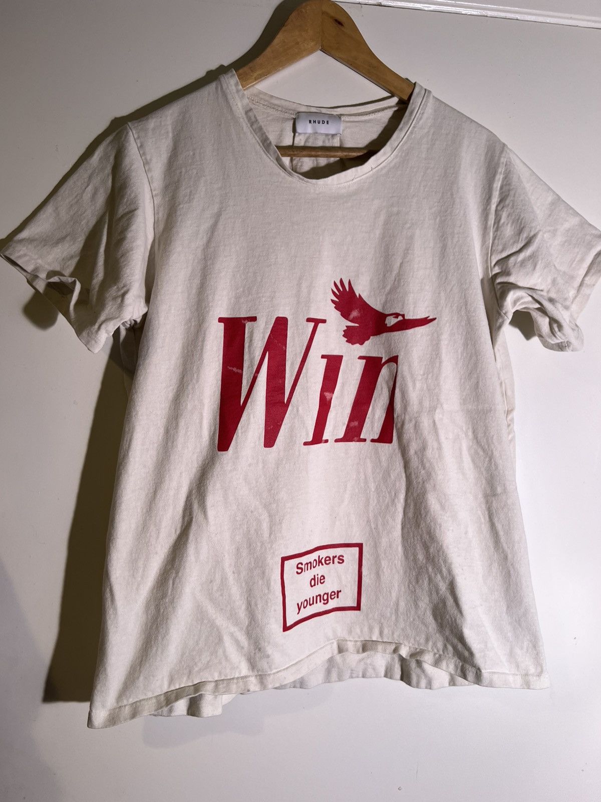 Rhude Win Smokers Die Younger Streetwear Designer Retro T-Shirts, Hoodie, Sweatshirt