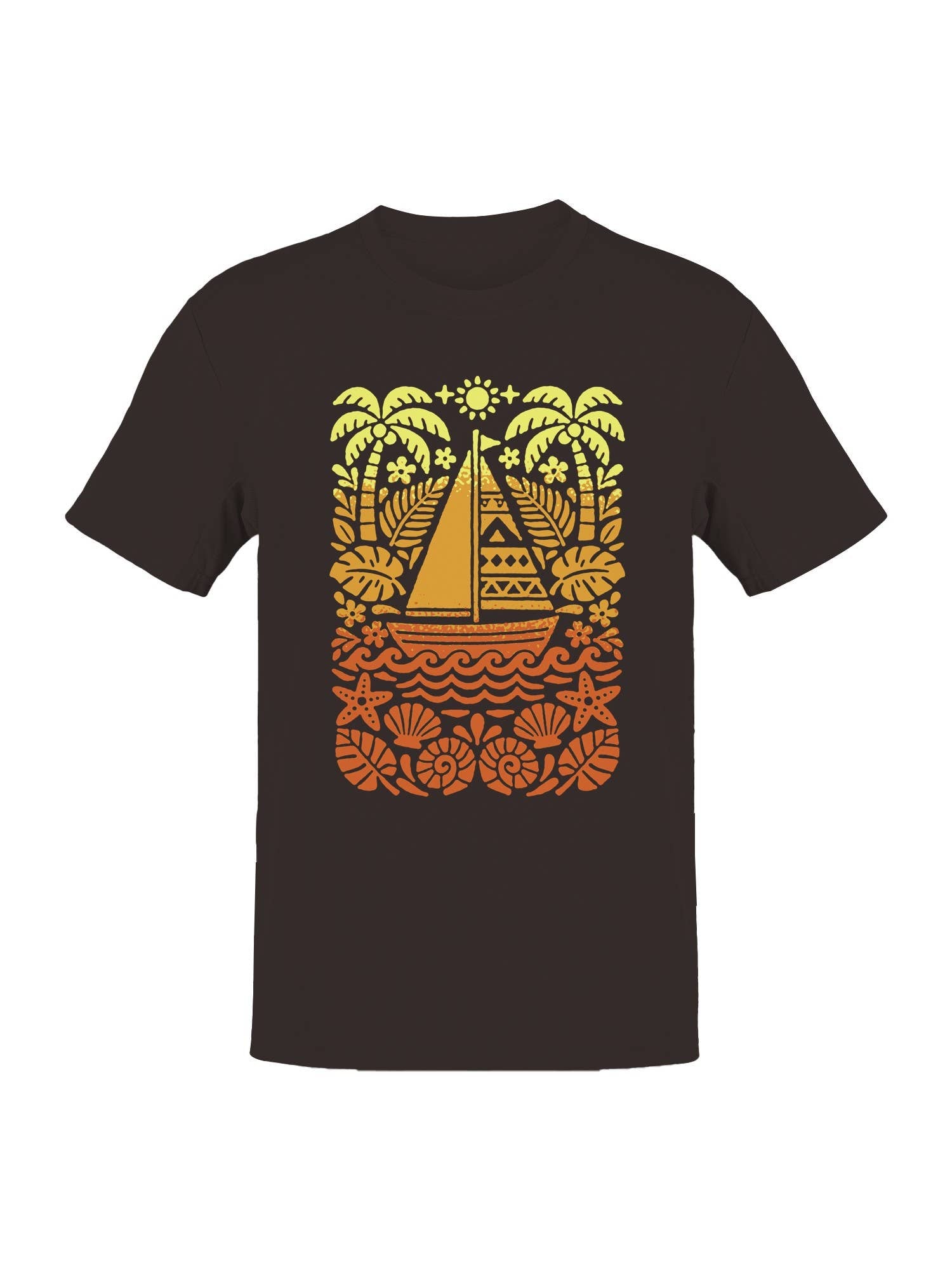 Vibrant Tropical Sailing Adventure Men's T-Shirt Hoodie, Sweatshirt | PodTeesHub.com