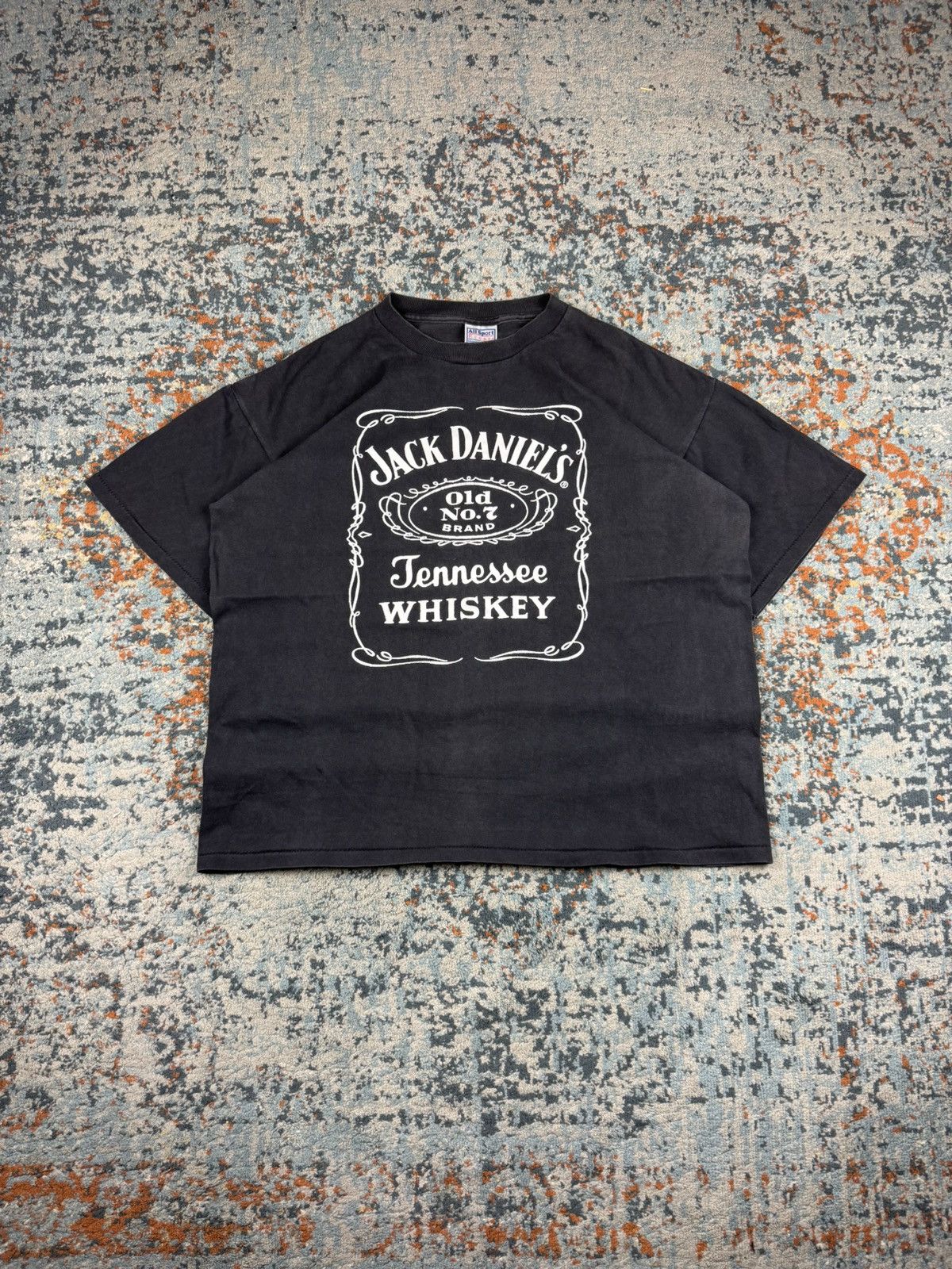 Vintage 90s Jack Daniels Whiskey Faded Washed Tee Hoodie, Sweatshirt | PodTeesHub.com
