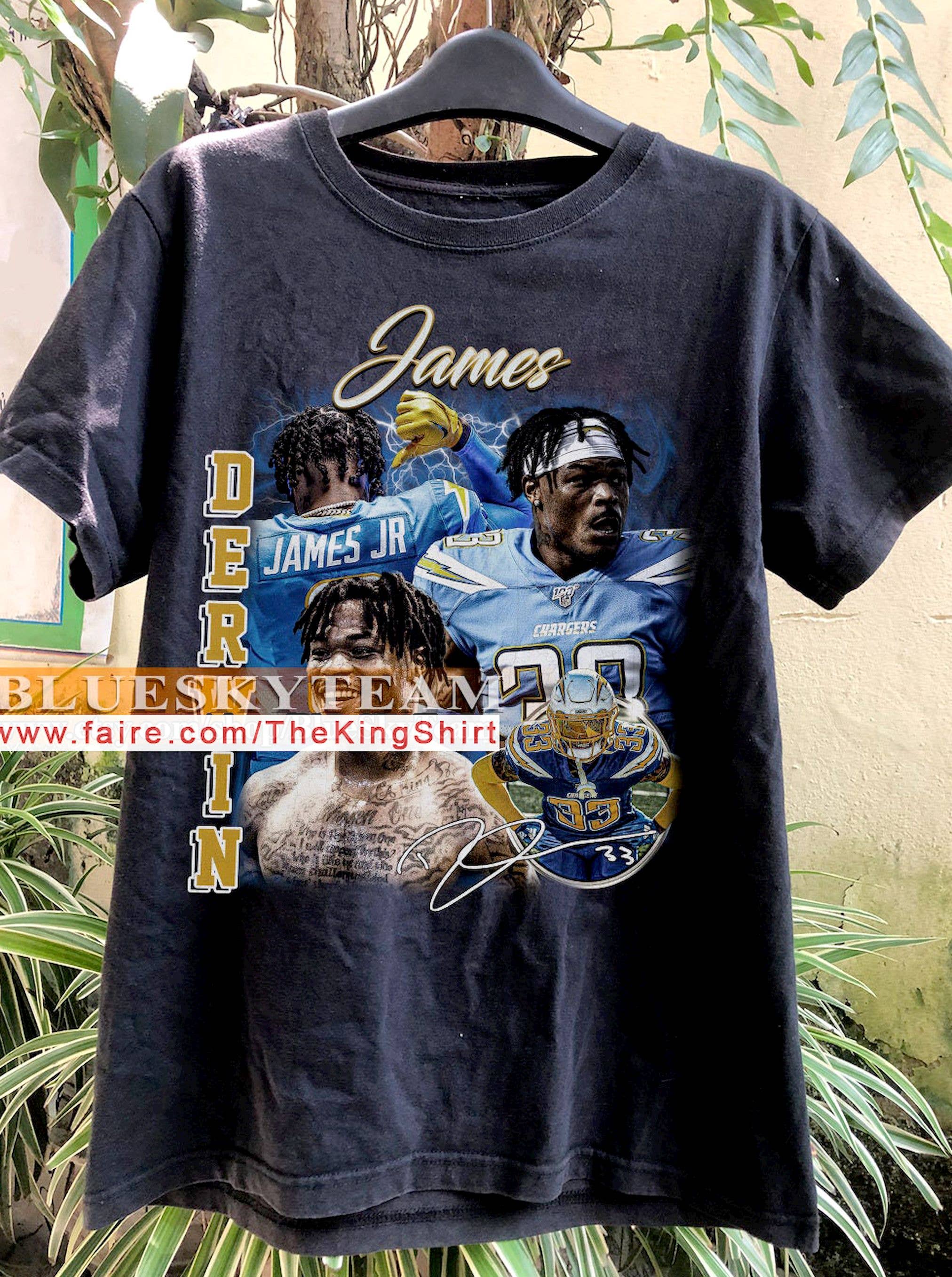 Vintage 90s Derwin James T-Shirt Retro Football Bootleg Tee Hoodie, Sweatshirt | PodTeesHub.com