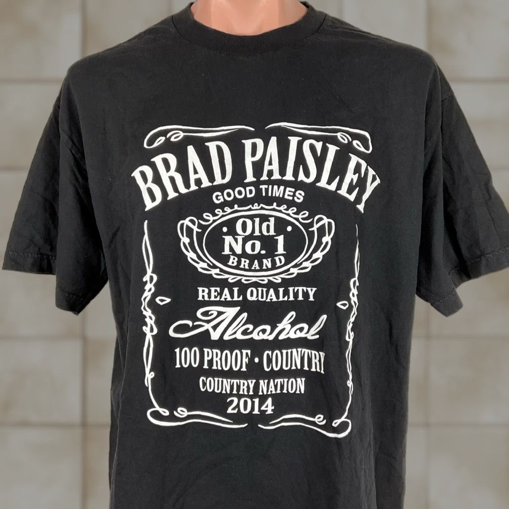 Vintage Brad Paisley 2014 Country Nation Tour Jack Daniels Country Music T Shirt Xl Hoodie, Sweatshirt | PodTeesHub.com