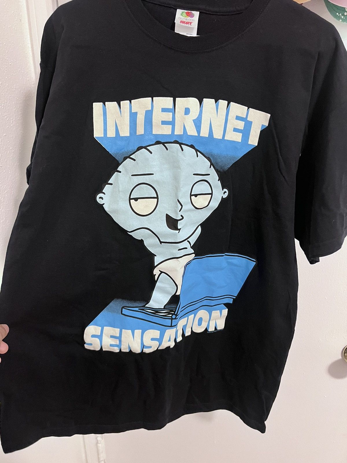 Hanes Family Guy Stewie Internet Sensation Black Tee Hoodie, Sweatshirt | PodTeesHub.com