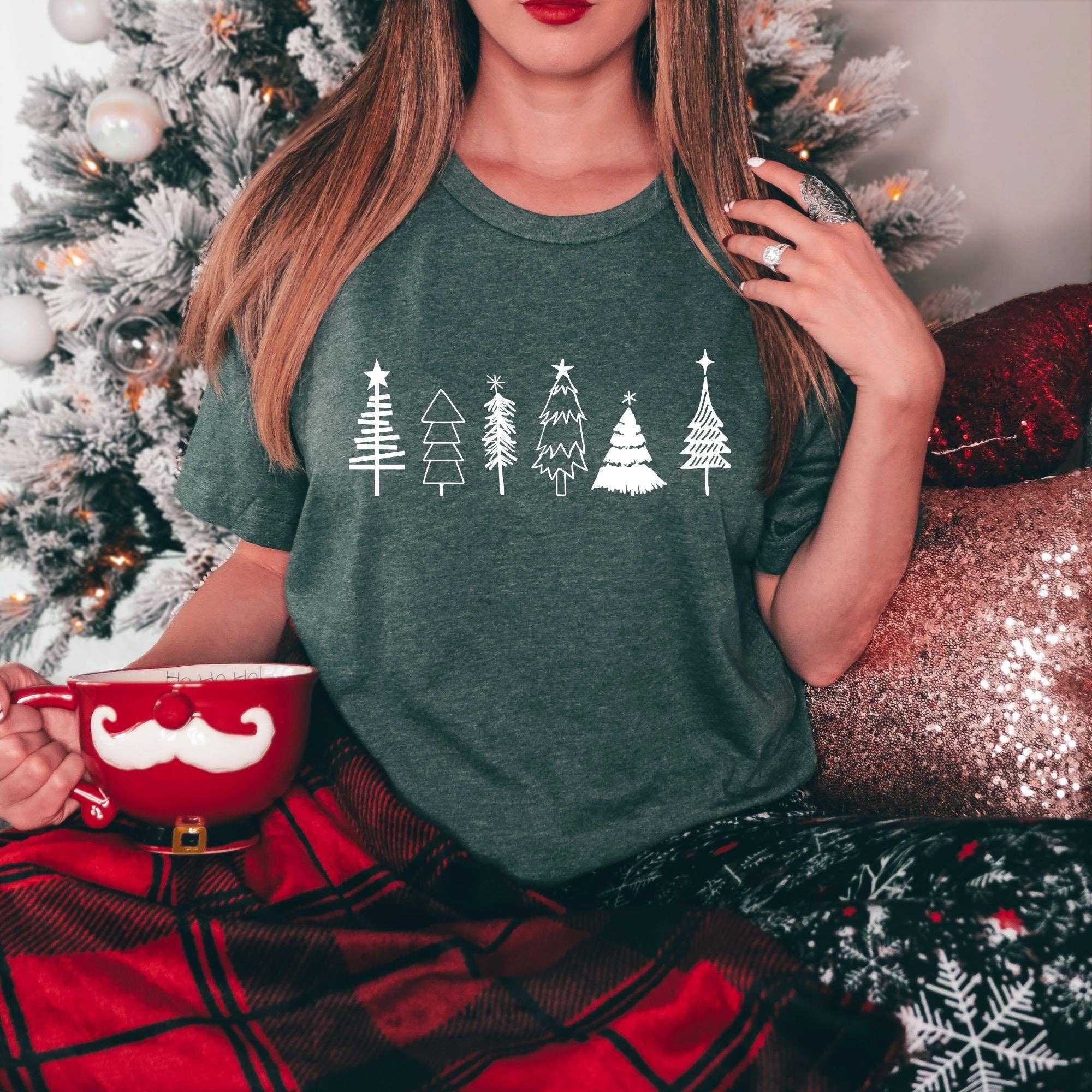 Simple Christmas Tree Shirt, Holiday Shirts *Unisex Fit*137 Hoodie, Sweatshirt | PodTeesHub.com